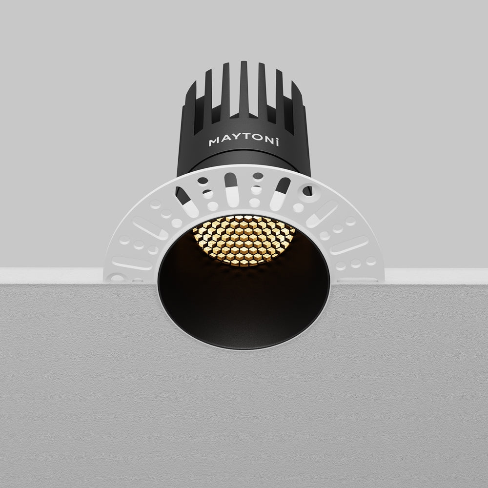 Maytoni Downlight Dip LED 50° Einbau-Rundleuchte schwarz