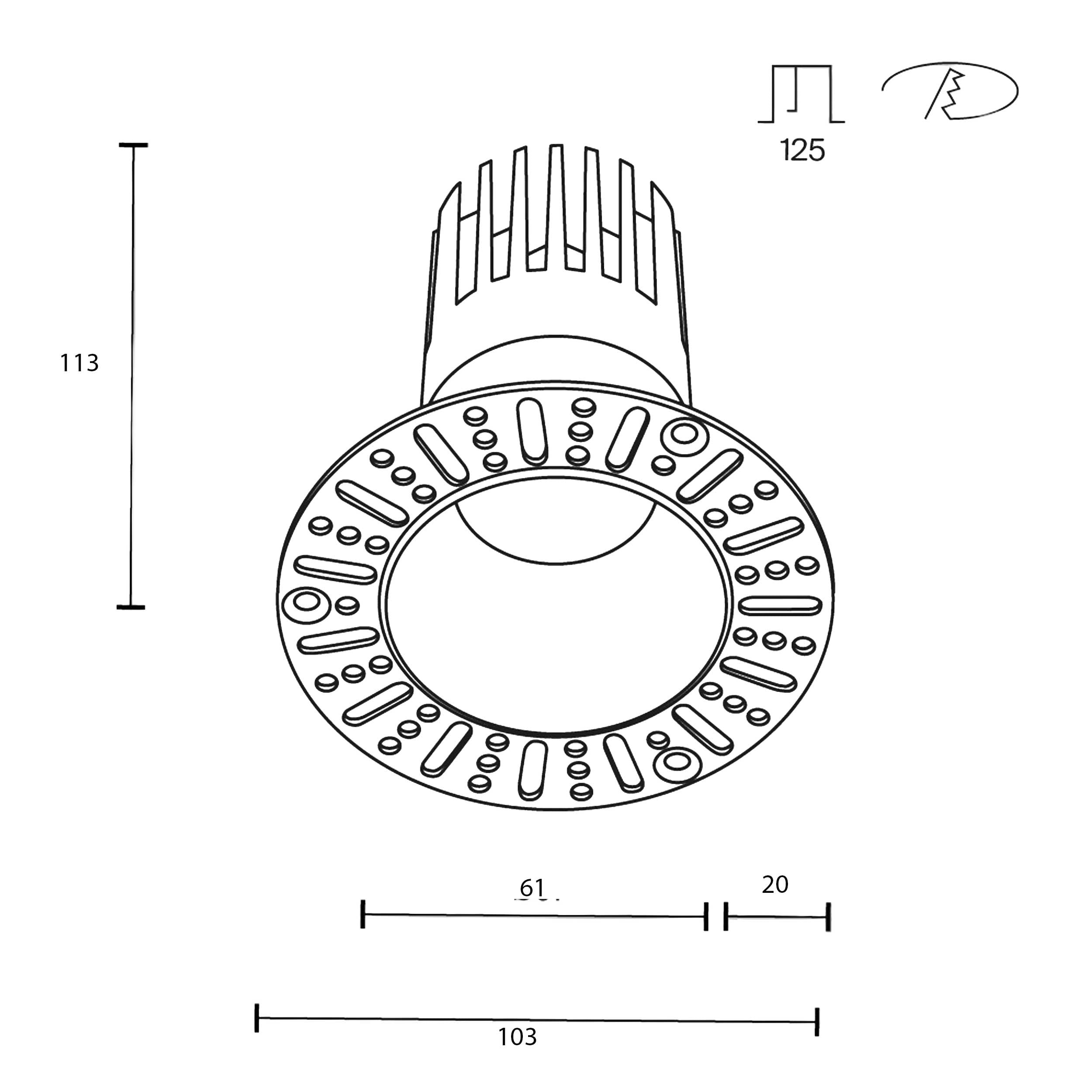 Maytoni Downlight Dip LED 50° Einbau-Rundleuchte weiß