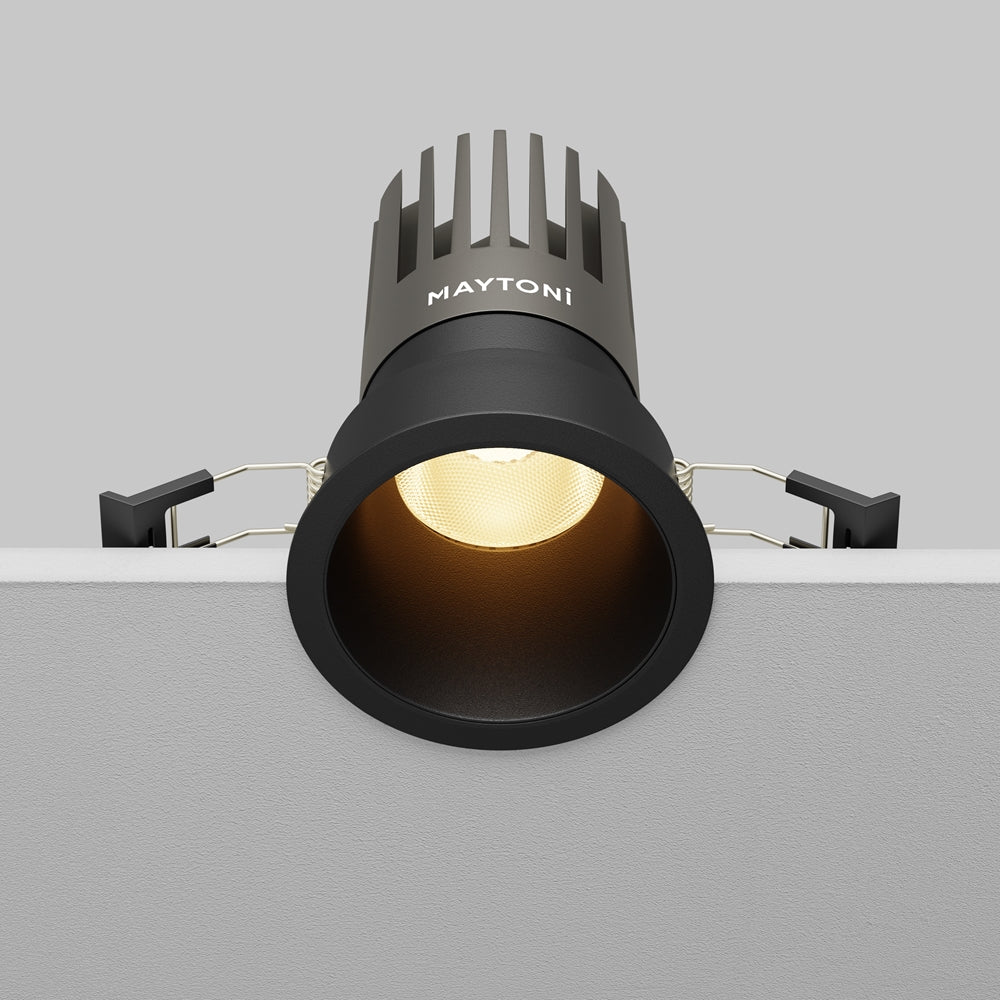 Maytoni Downlight Dip LED 50° Einbau-Rundleuchte schwarz