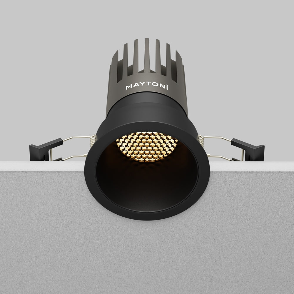 Maytoni Downlight Dip LED 50° Einbau-Rundleuchte schwarz