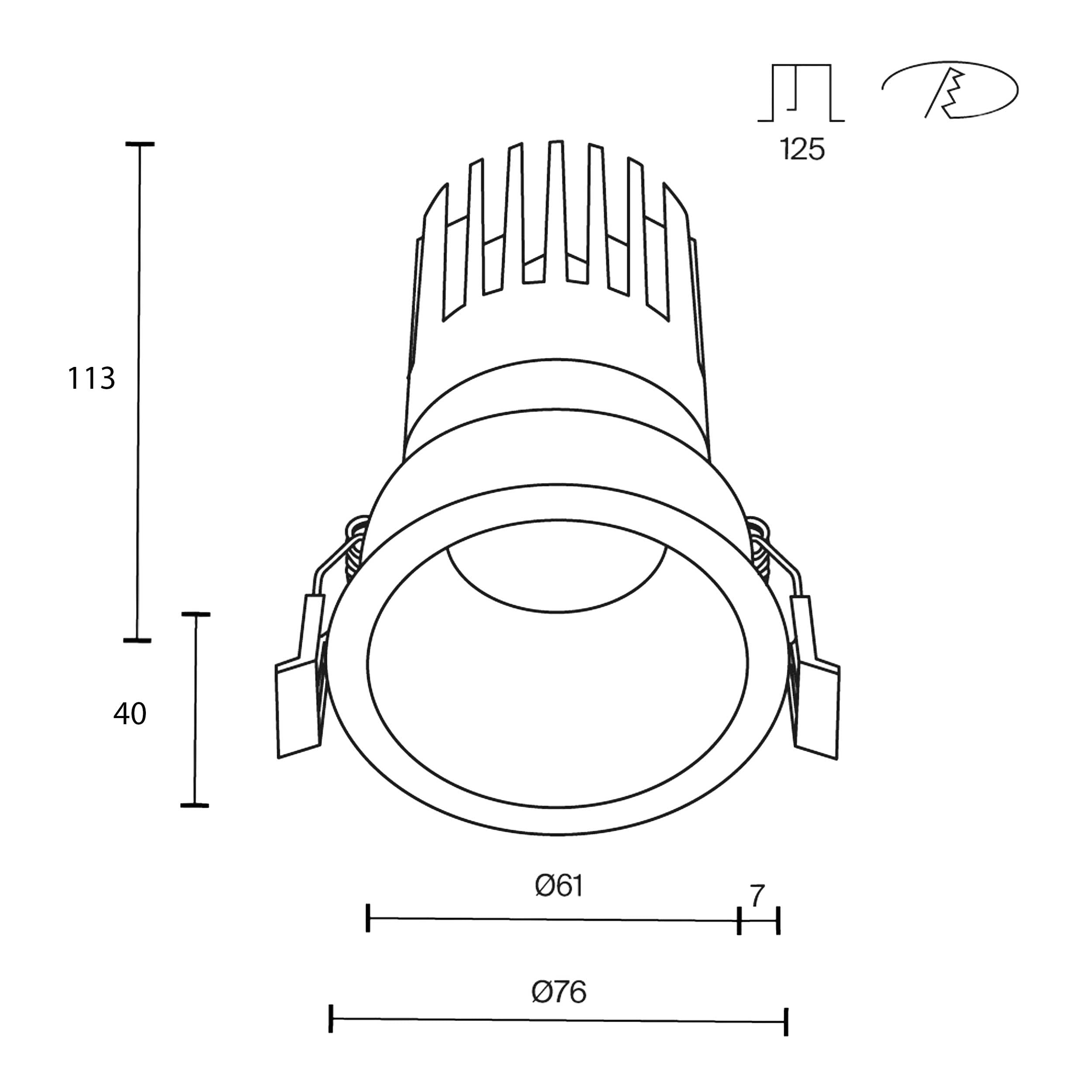 Maytoni Downlight Dip LED 50° Einbau-Rundleuchte weiß