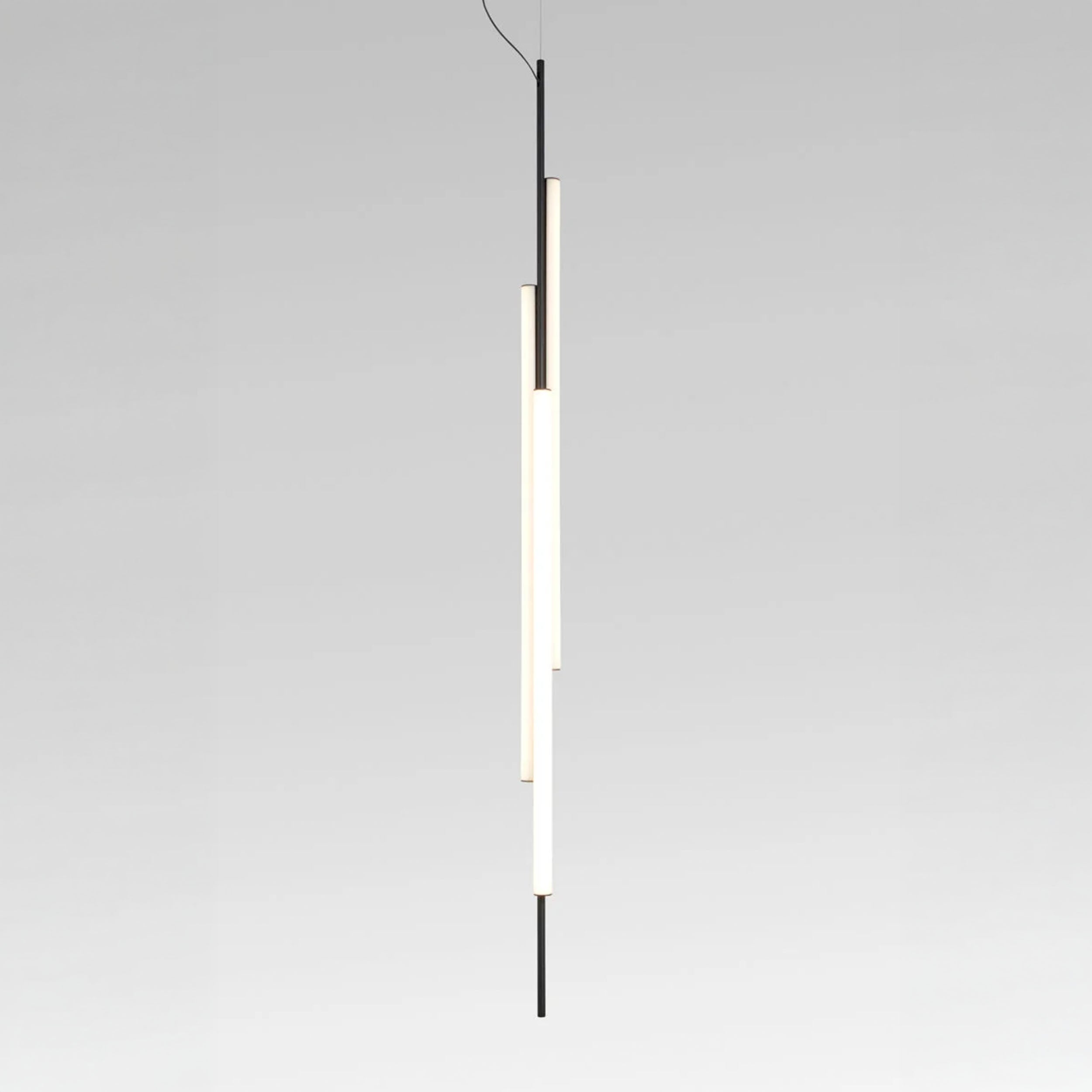 Marset Ambrosia V3 LED schwarze, Einbau-Hängeleuchte, vertikal