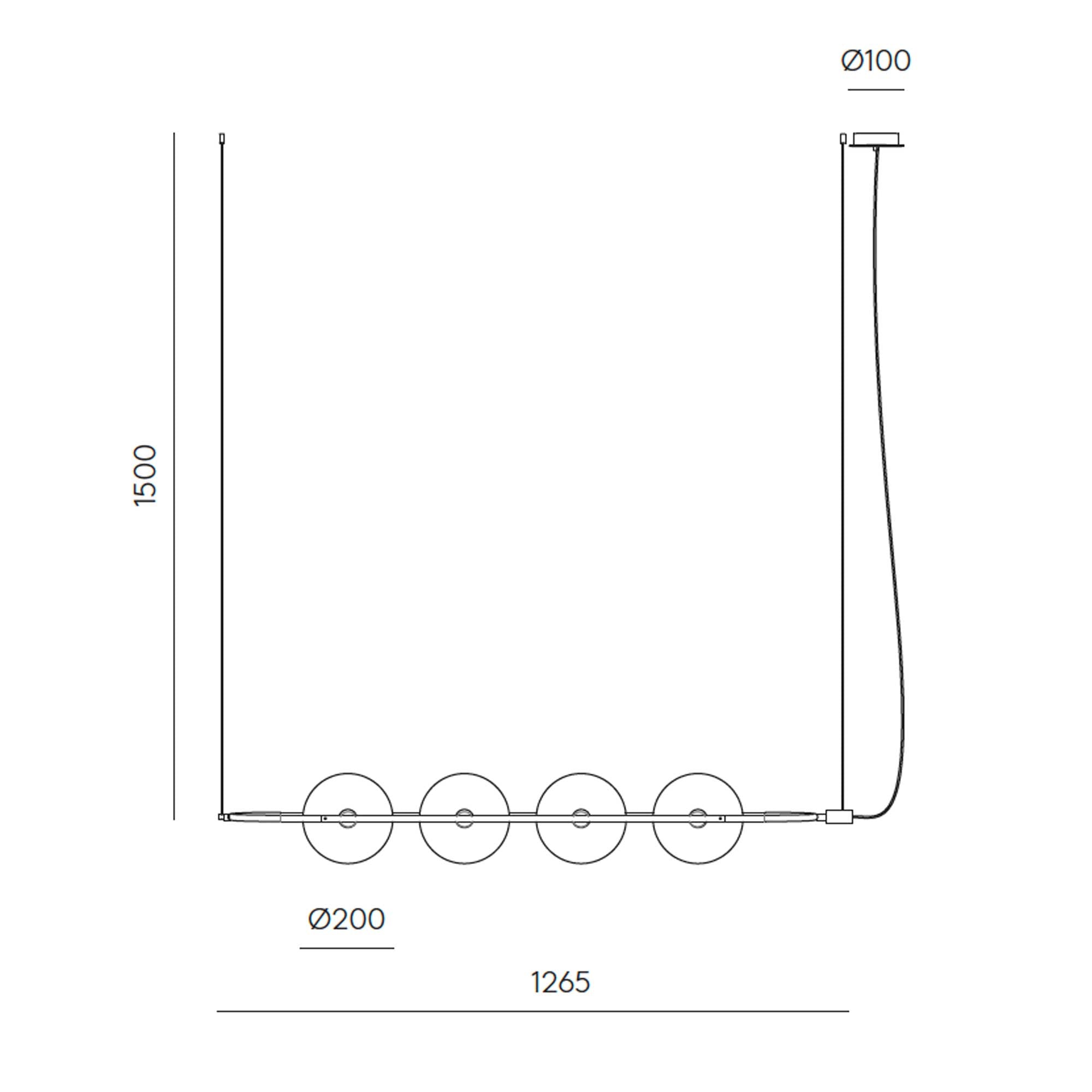Aromas Abbacus G9 závěsné svítidlo lustr