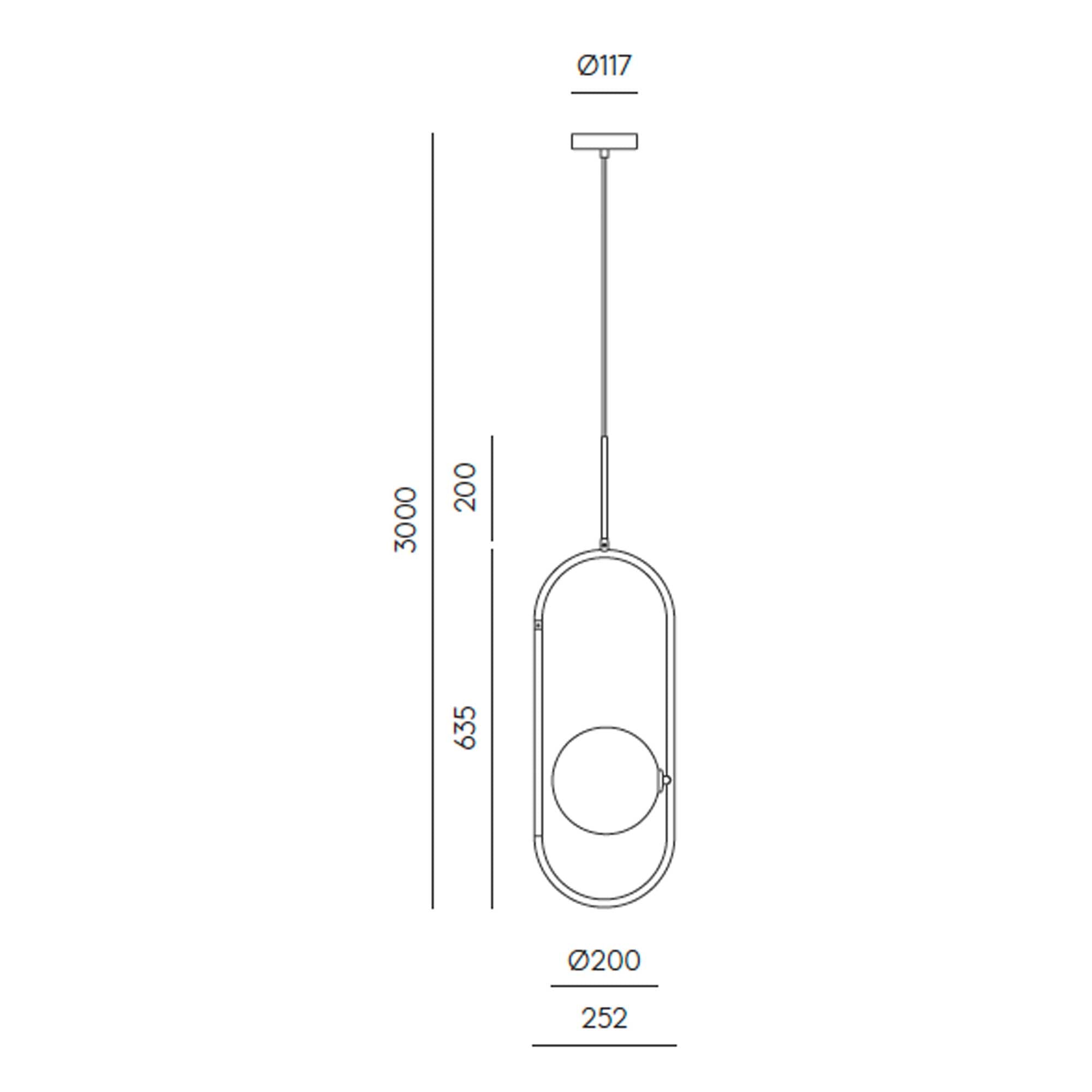 Aromas Abbacus G9 závěsné svítidlo