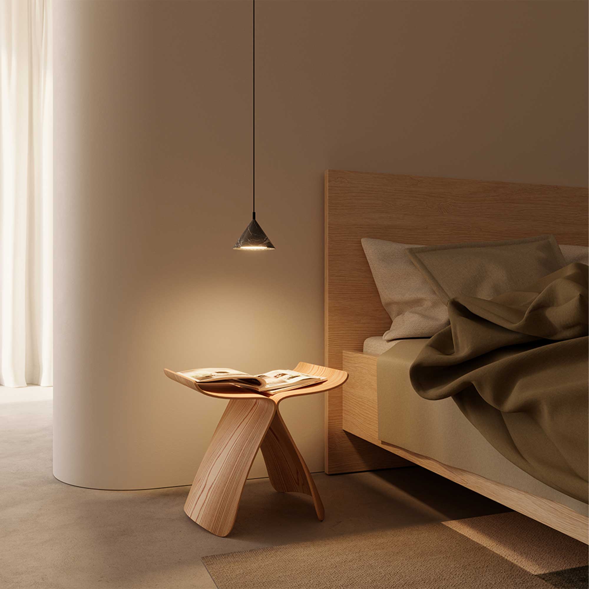 Aromas Anza LED mramorové závěsné svítidlo