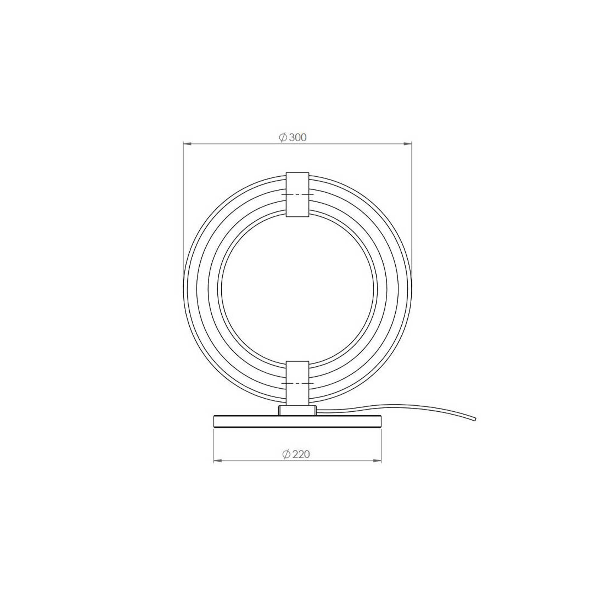 Aromas Elli LED stolní kruhové svítidlo stmívatelné