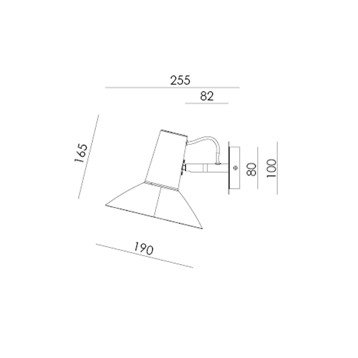 Aromas Hudo E27 Wandleuchte