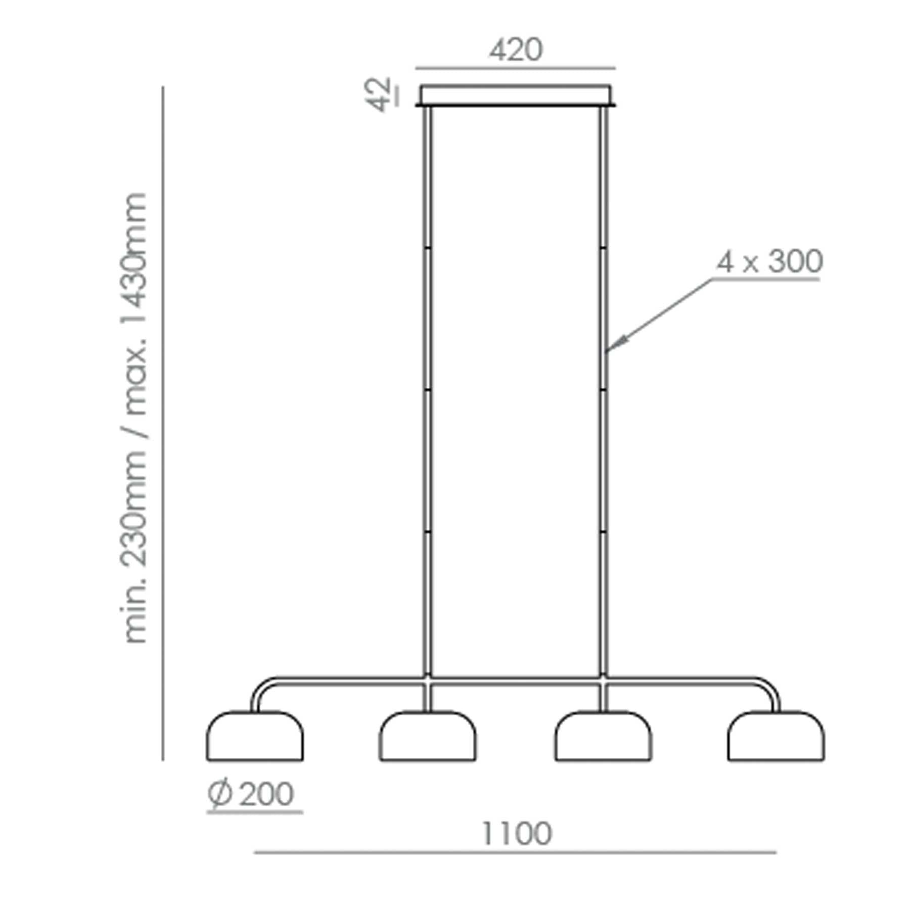Aromas Ipon LED závěsné skleněné svítidlo