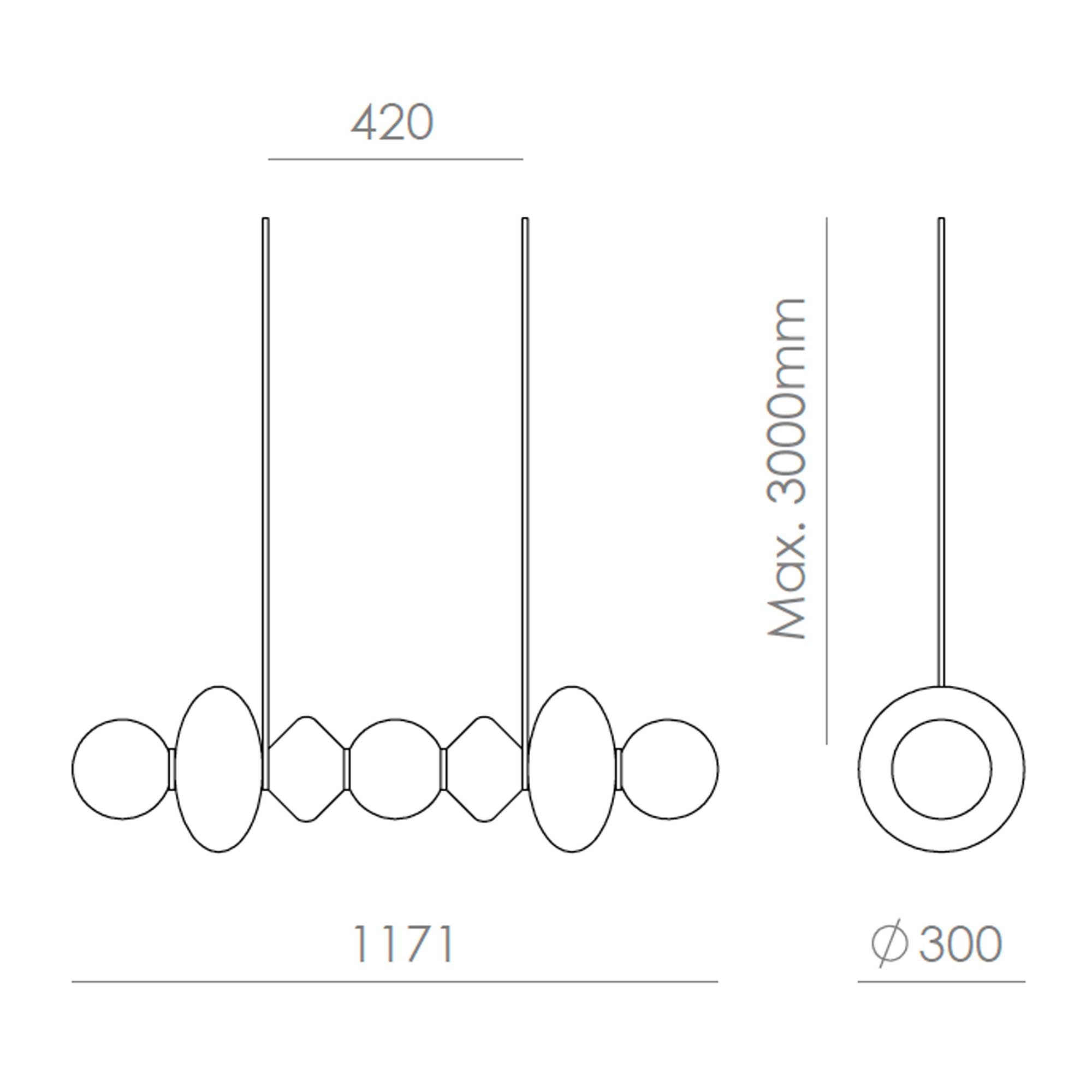 Aromas Mapi LED závěsné svítidlo lustr