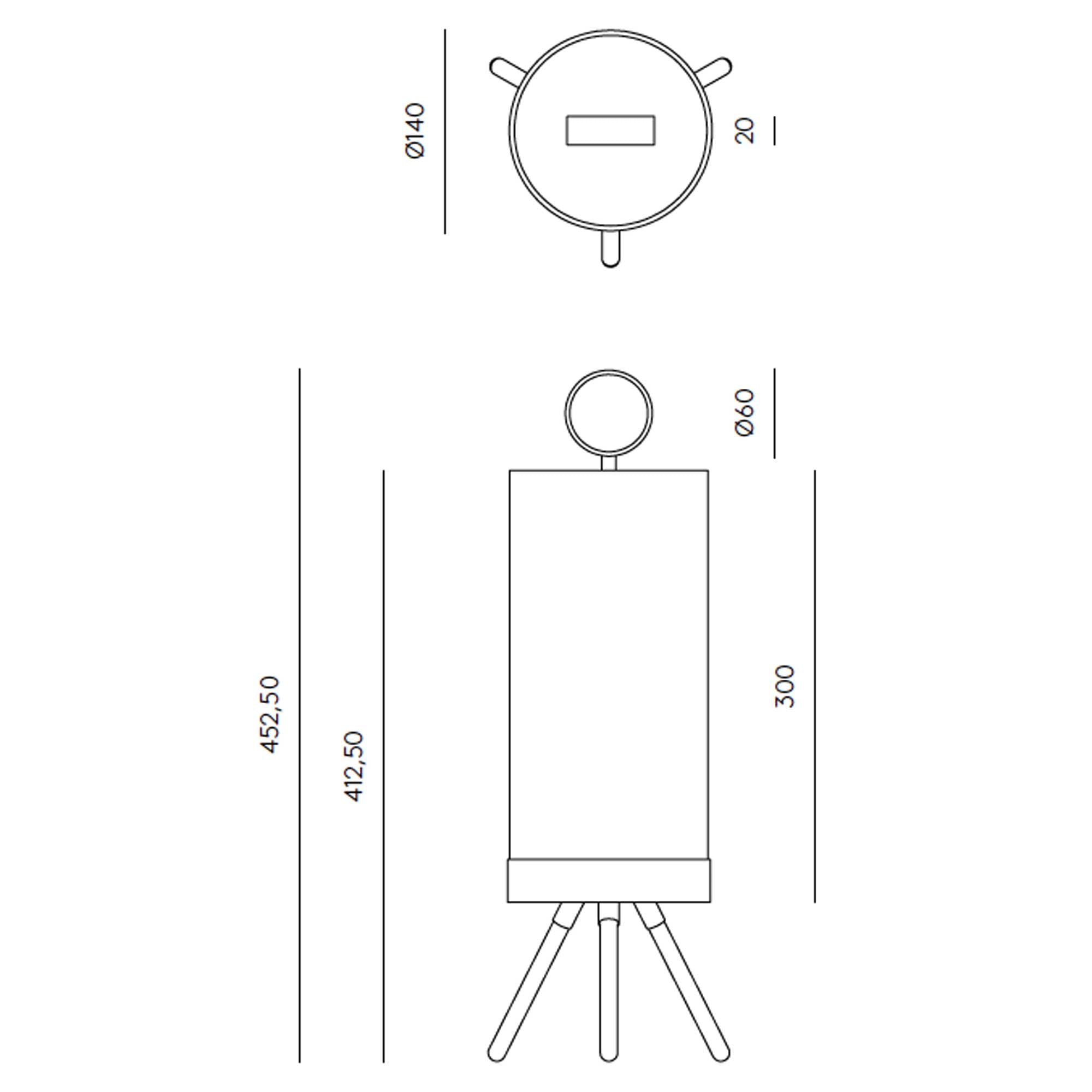 Aromas Nooi T8 stolní svítidlo lněné