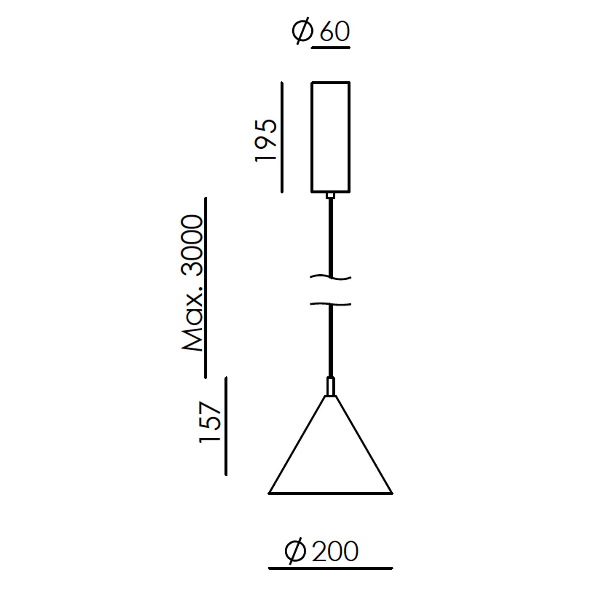 Aromas Trag LED závěsné svítidlo