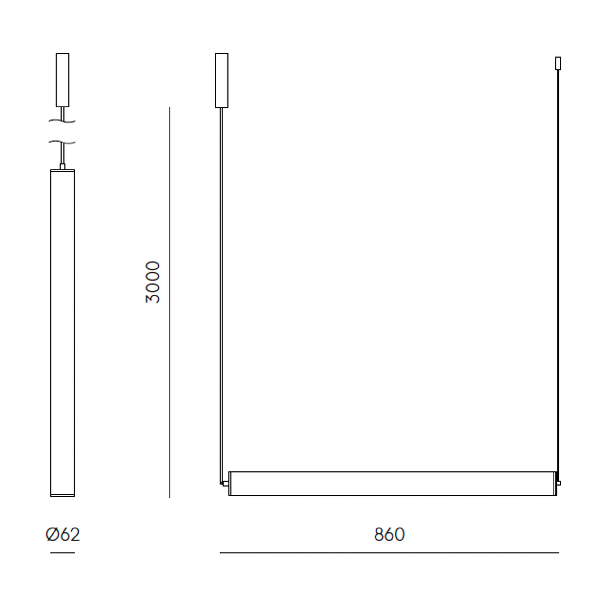 Aromas Tube LED-Pendelleuchte