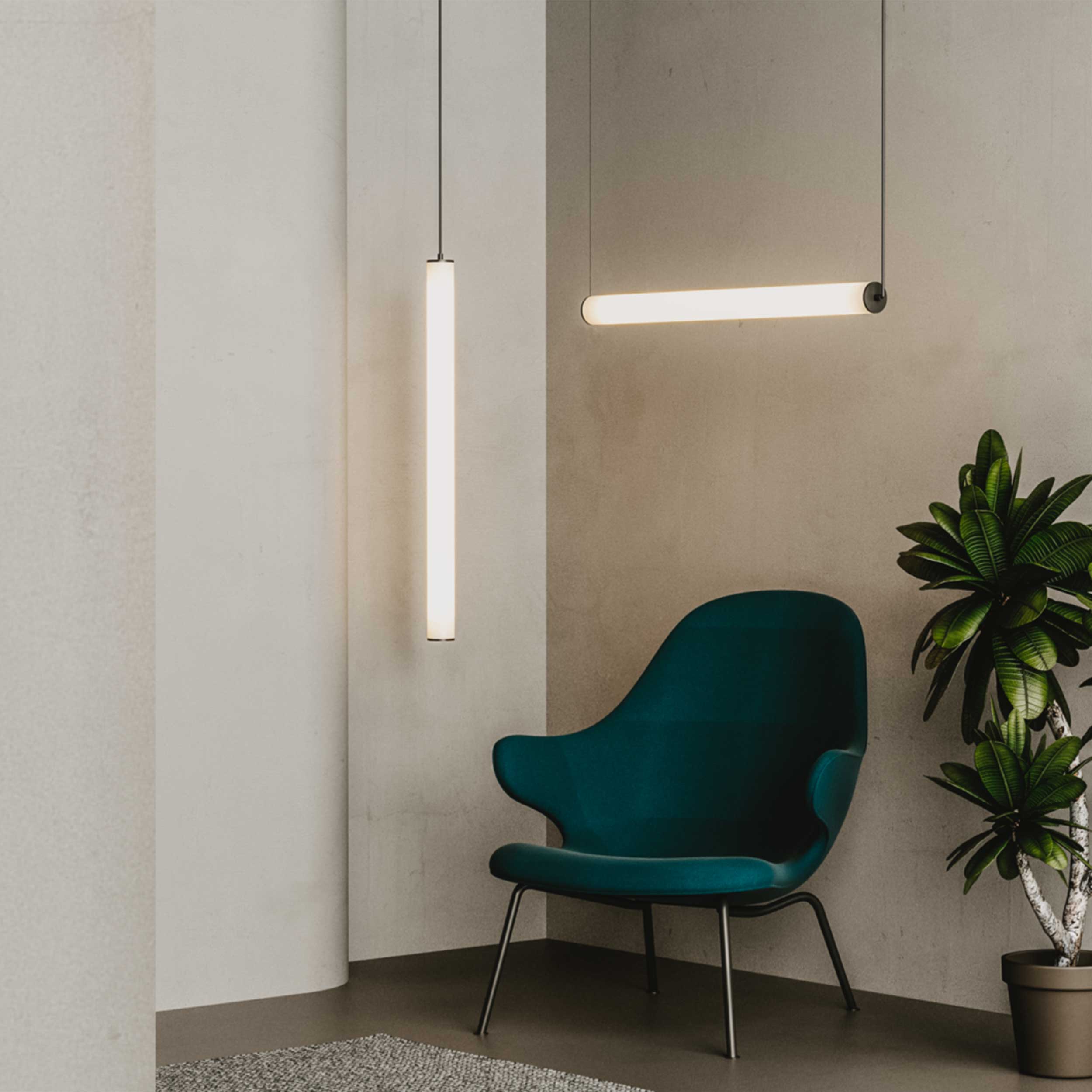 Aromas Tube LED-Pendelleuchte