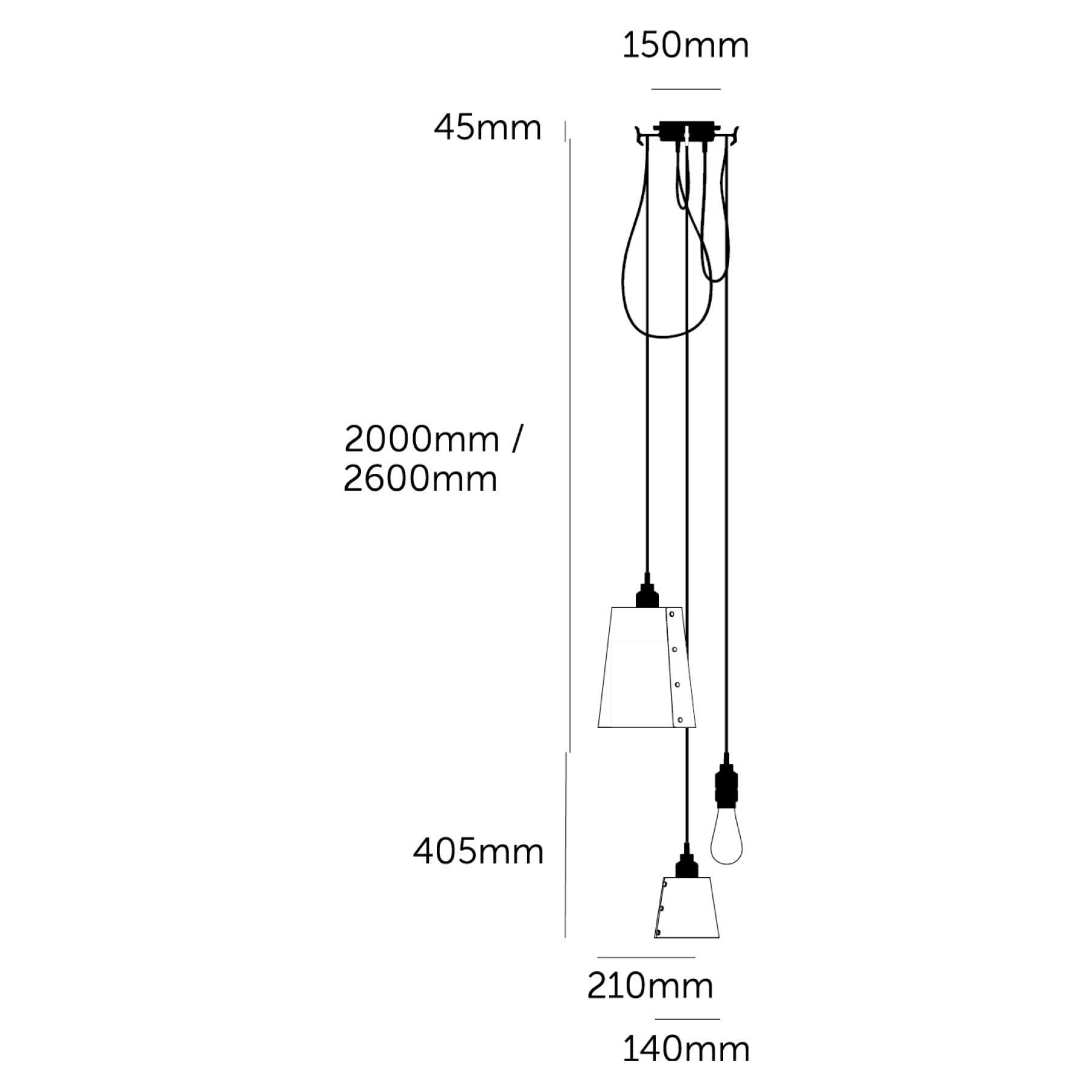 Buster & Punch HOOKED Mix E27 grafitové závěsné svítidlo