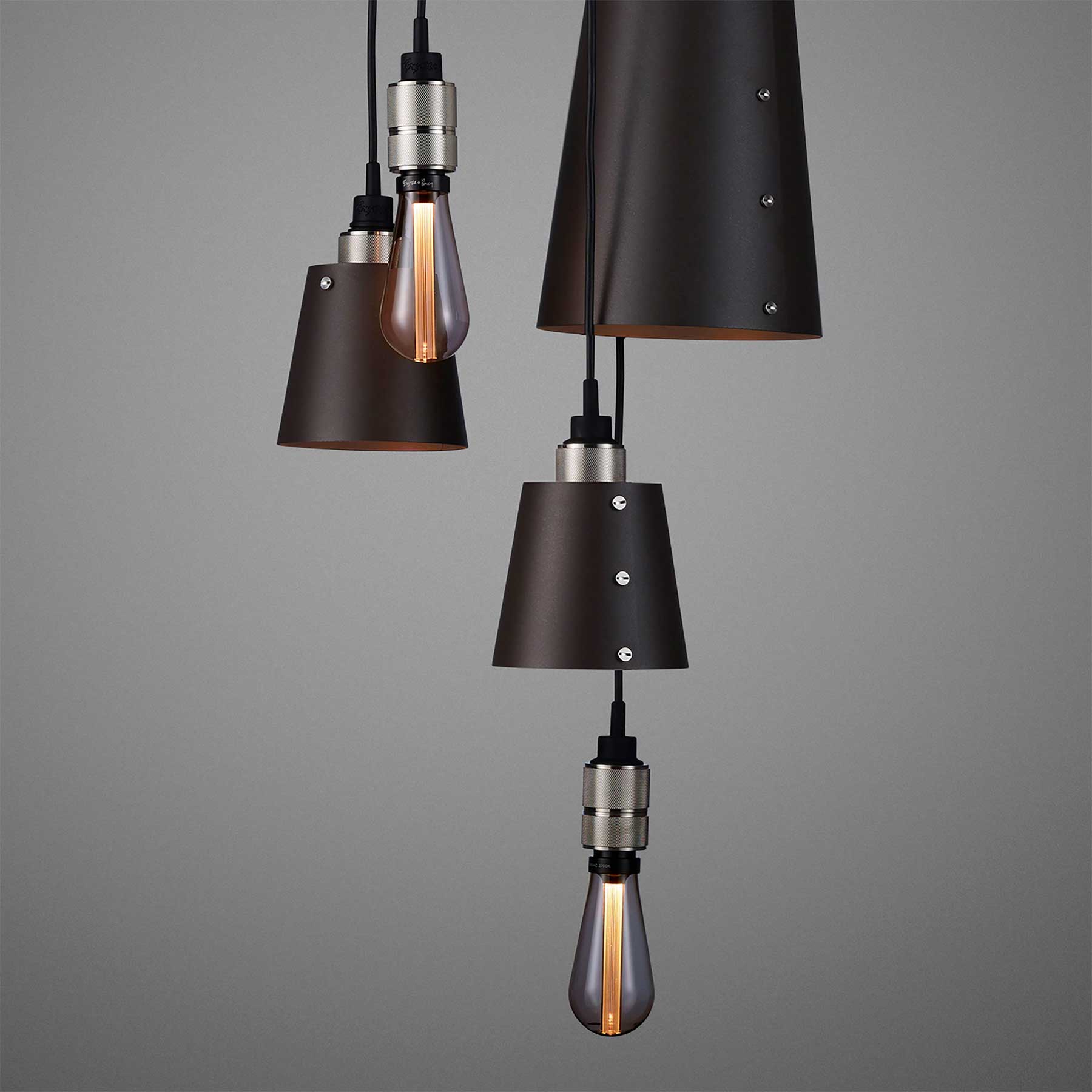 Buster & Punch HOOKED Mix E27 grafitové závěsné svítidlo