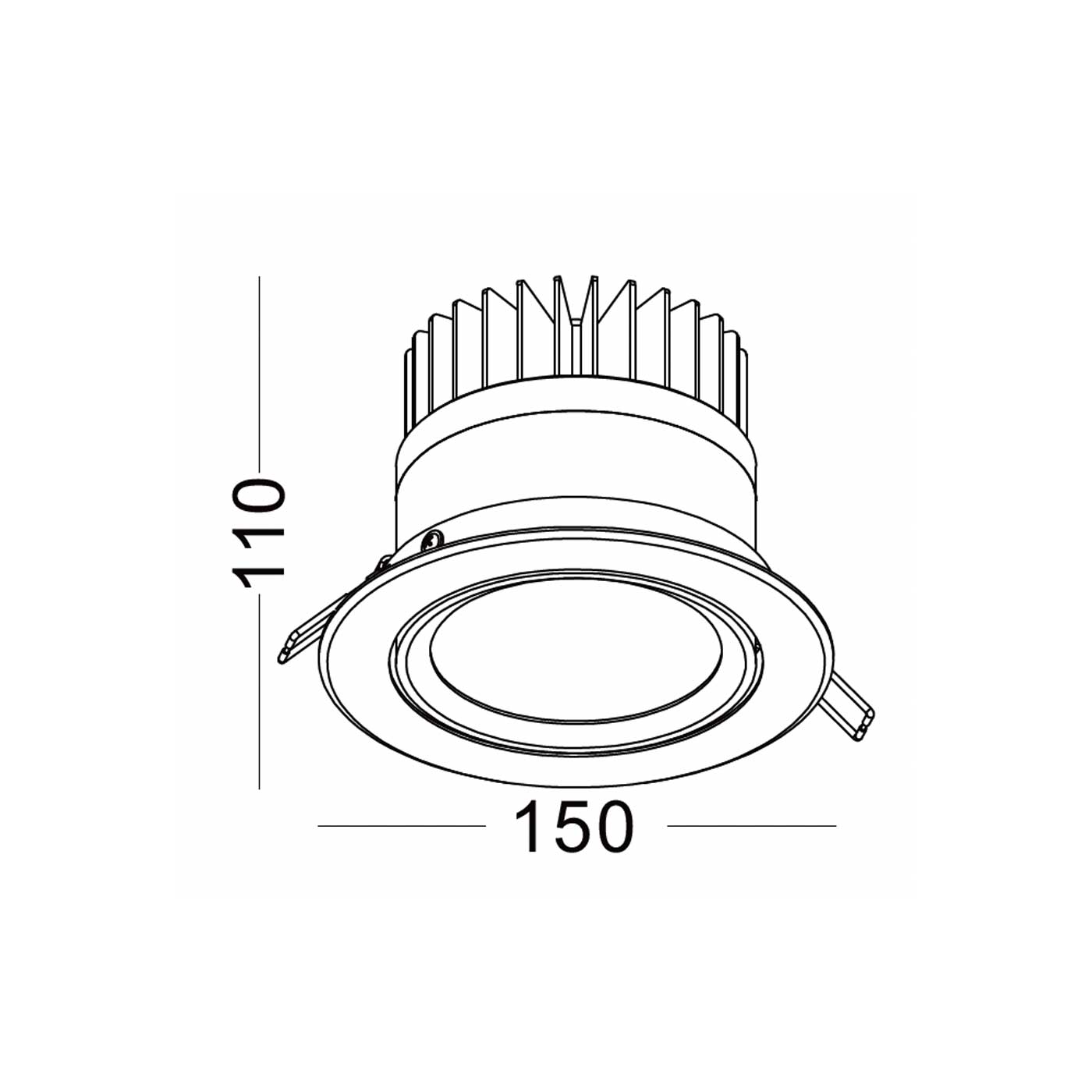 Tony LED zápustné venkovní svítidlo IP65 Ra>90 náklopné