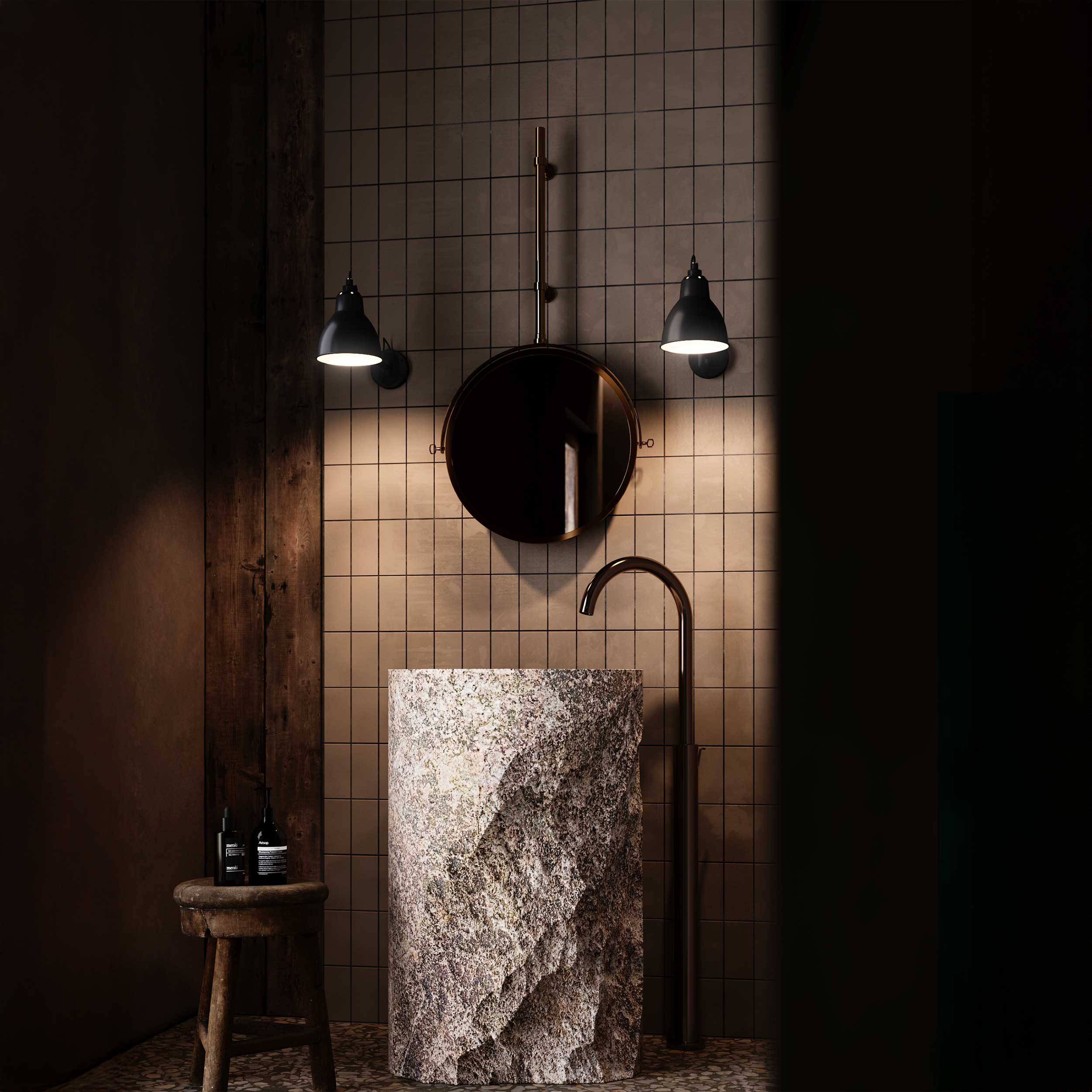 DCW éditions Lampe Gras N°104 E27 Badezimmer IP44