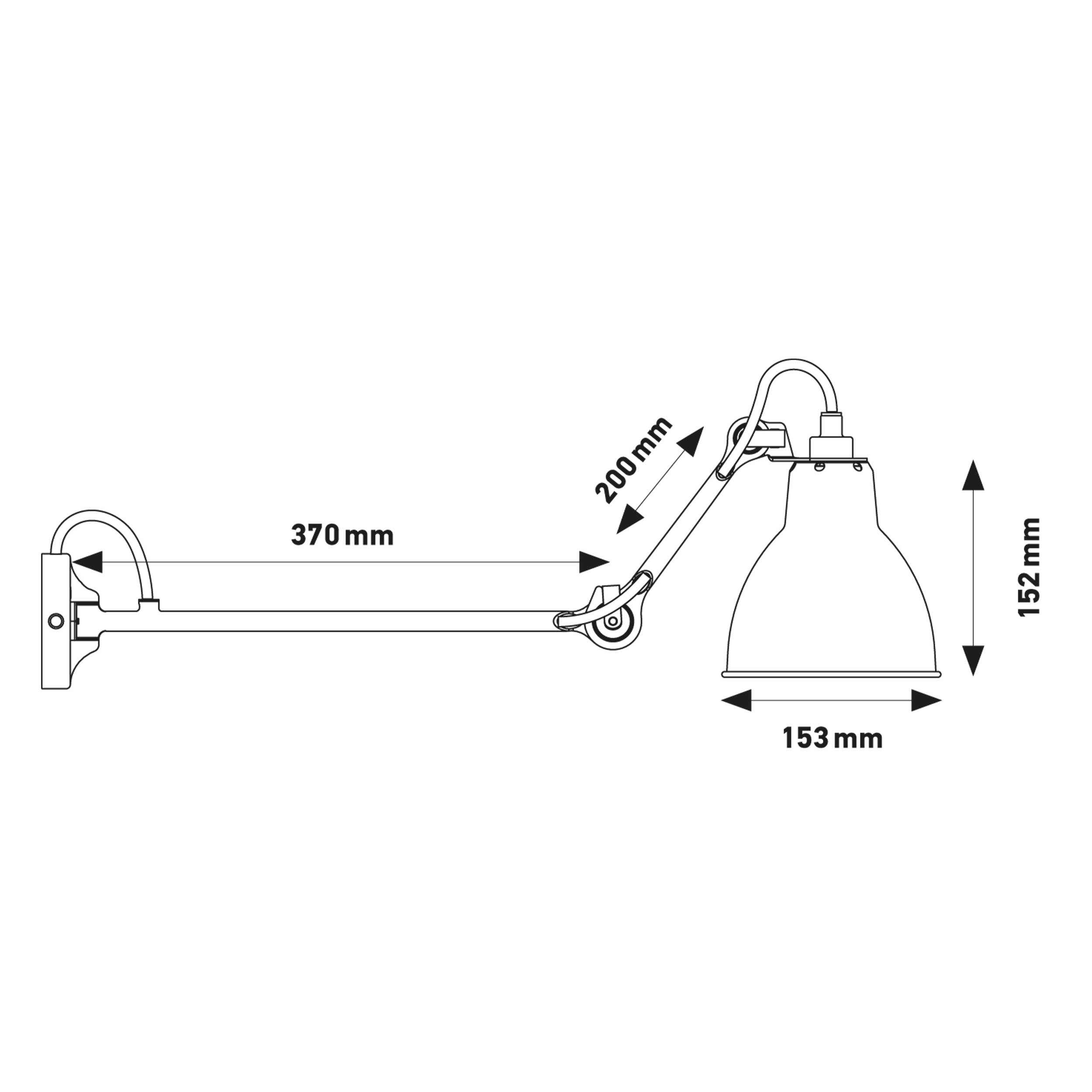 DCW éditions Lampe Gras N°204 L40 E27 Wandleuchte