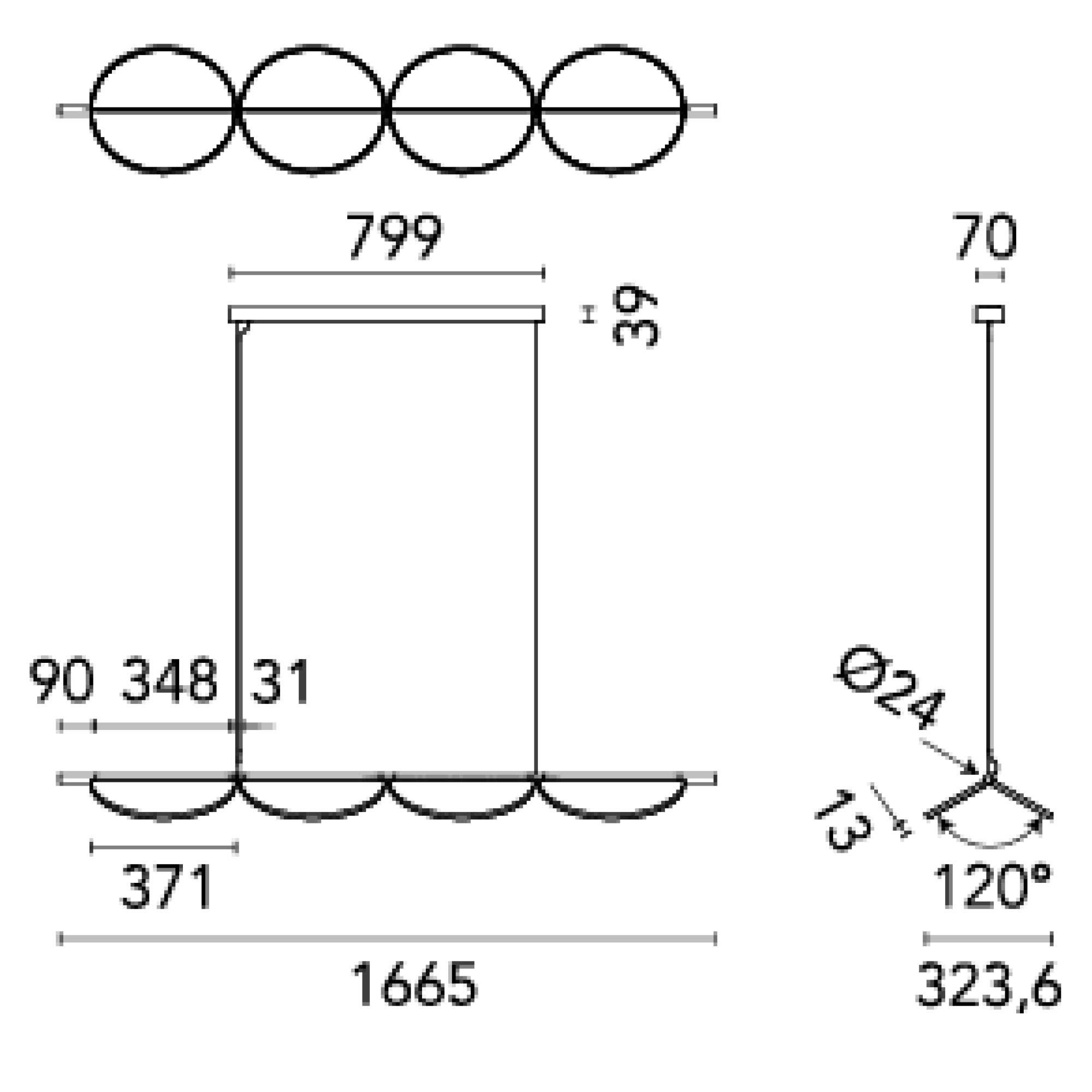 Flos Almendra LED lineární závěsné svítidlo
