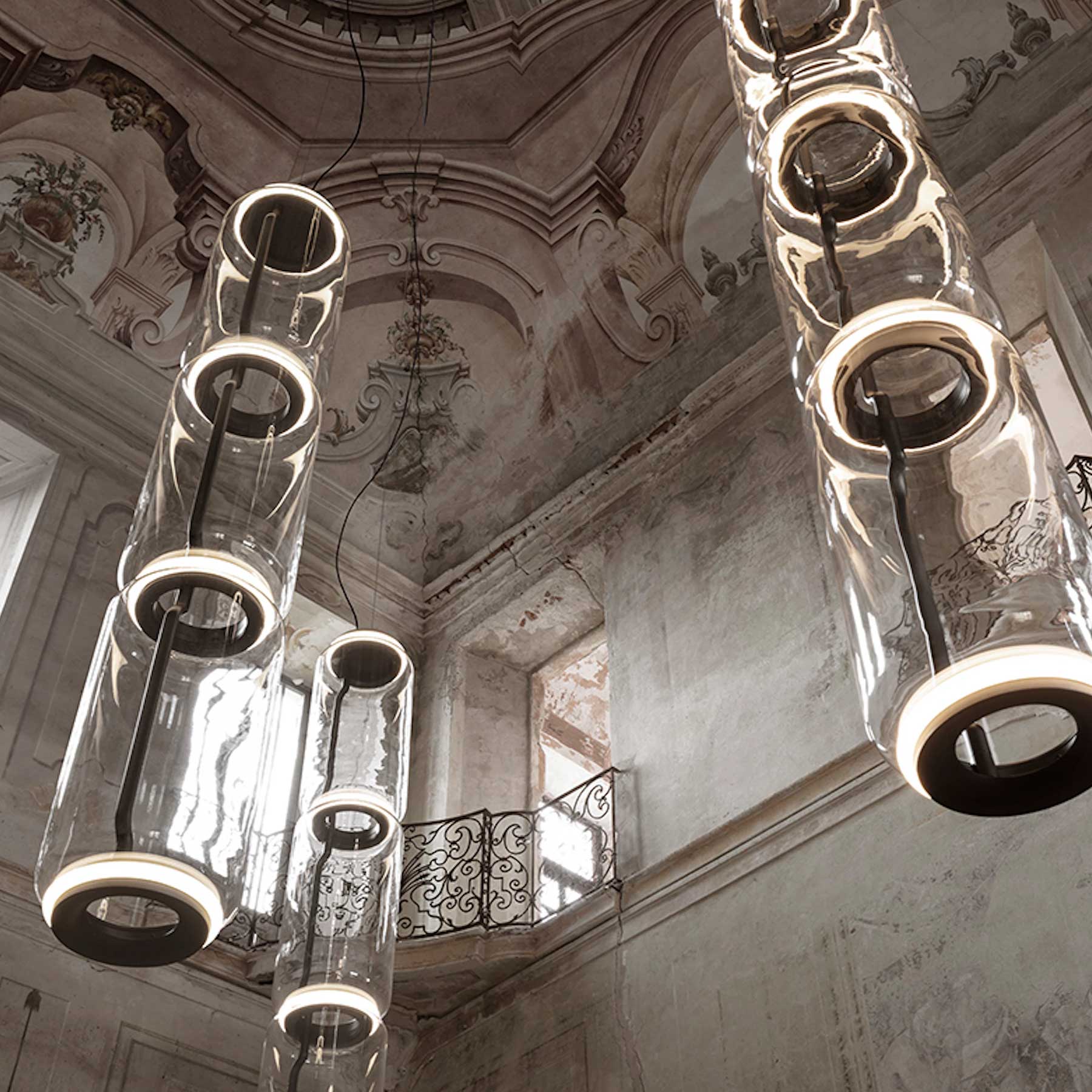 Flos Noctambule LED závěsné skleněné svítidlo