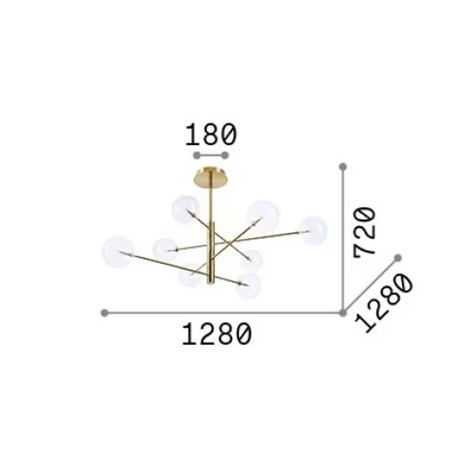 Ideal Lux Equinoxe G4 závěsný lustr