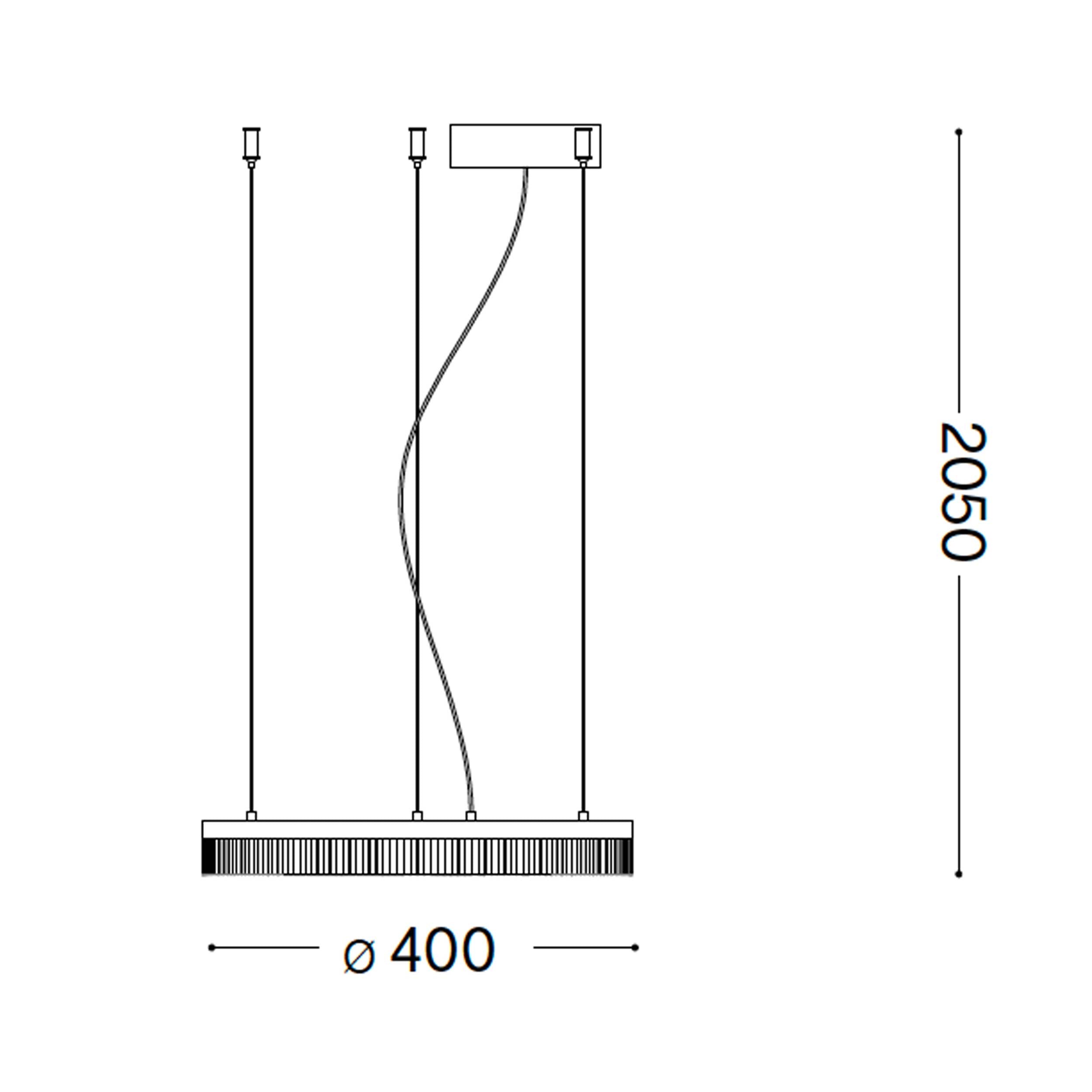 Ideal lux Crown LED-Pendelleuchte rund