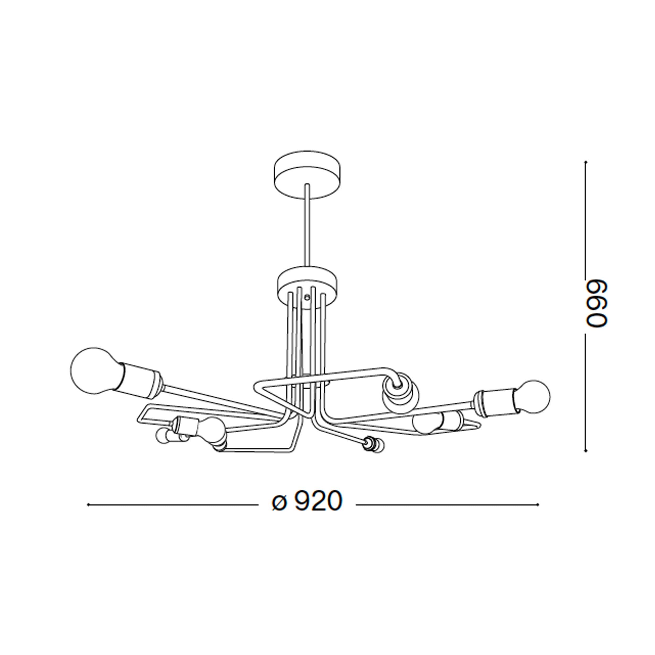Ideal lux Triumph E27 Pendelleuchte linear