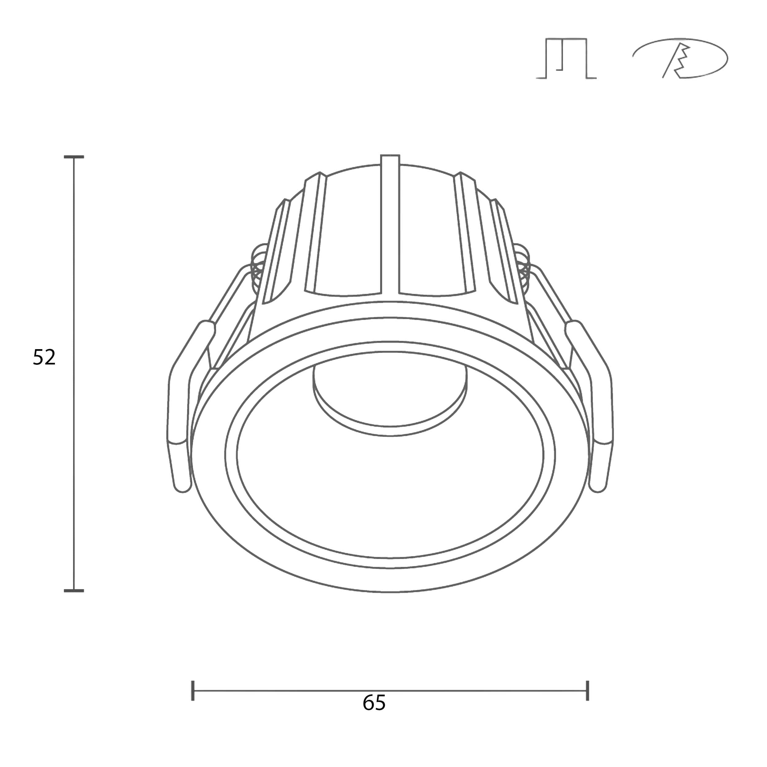 Maytoni Downlight Alfa LED 36° Einbau-Rundleuchte schwarz