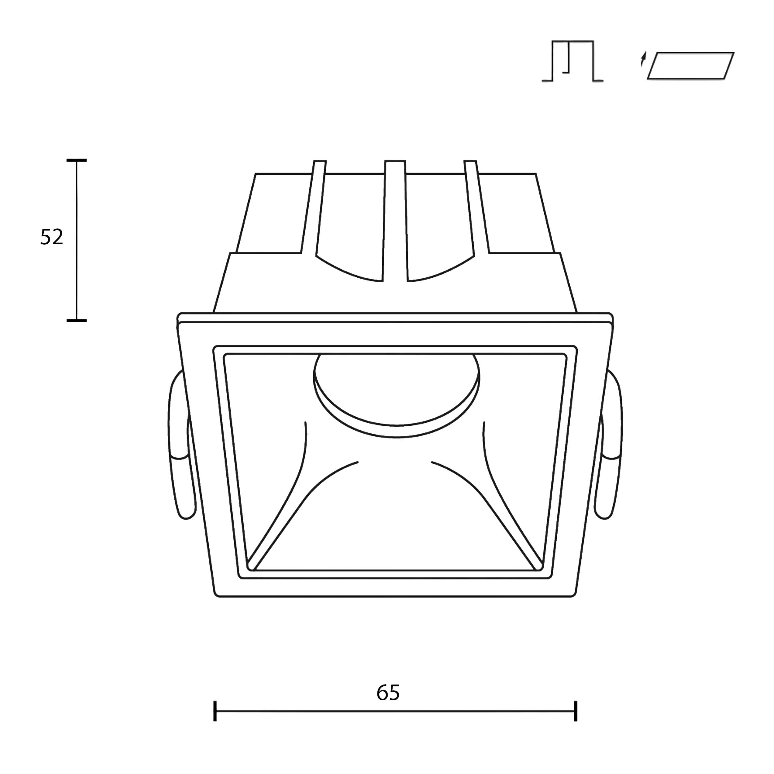 Maytoni Downlight Alfa LED 10 W 36° quadratische Einbauleuchte weiß