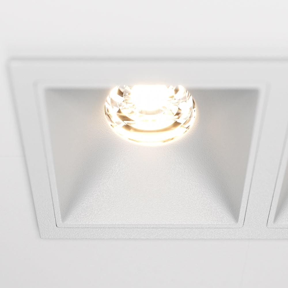 Maytoni Downlight Alfa LED 10 W 36° quadratische Einbauleuchte weiß