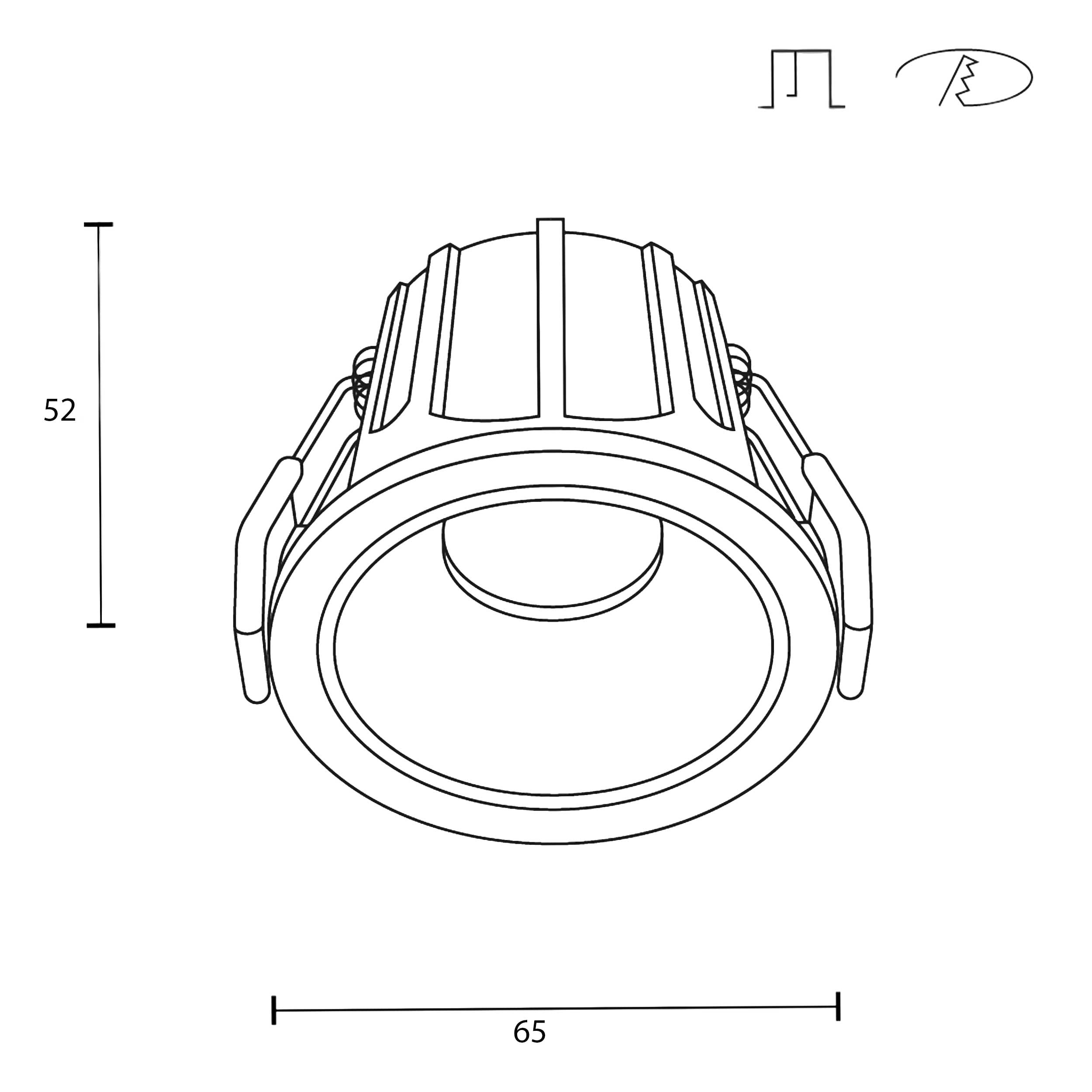 Maytoni Downlight Alfa LED 36° Einbau-Rundleuchte schwarz
