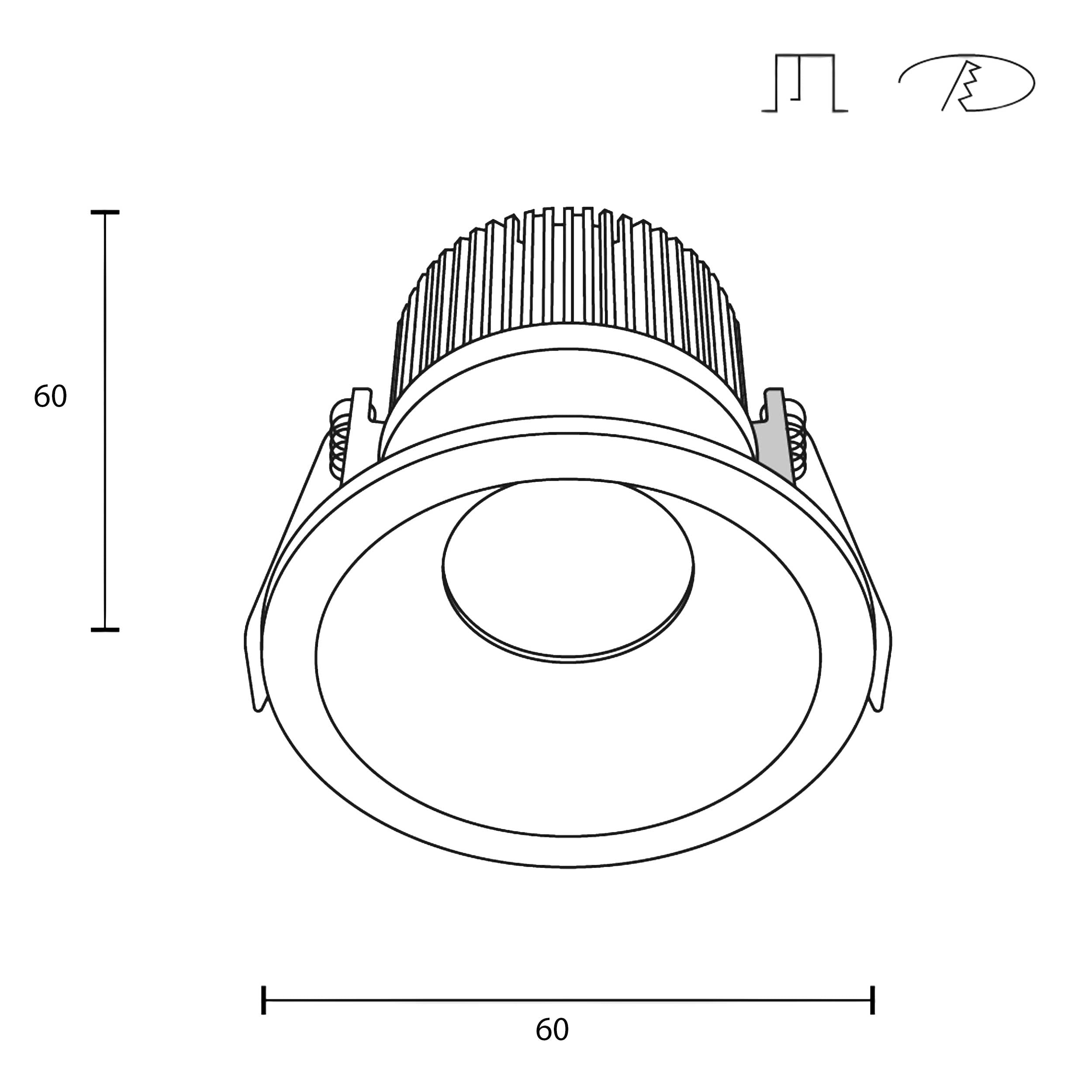 Maytoni Downlight Zoom LED 60° Einbau-Rundleuchte weiß