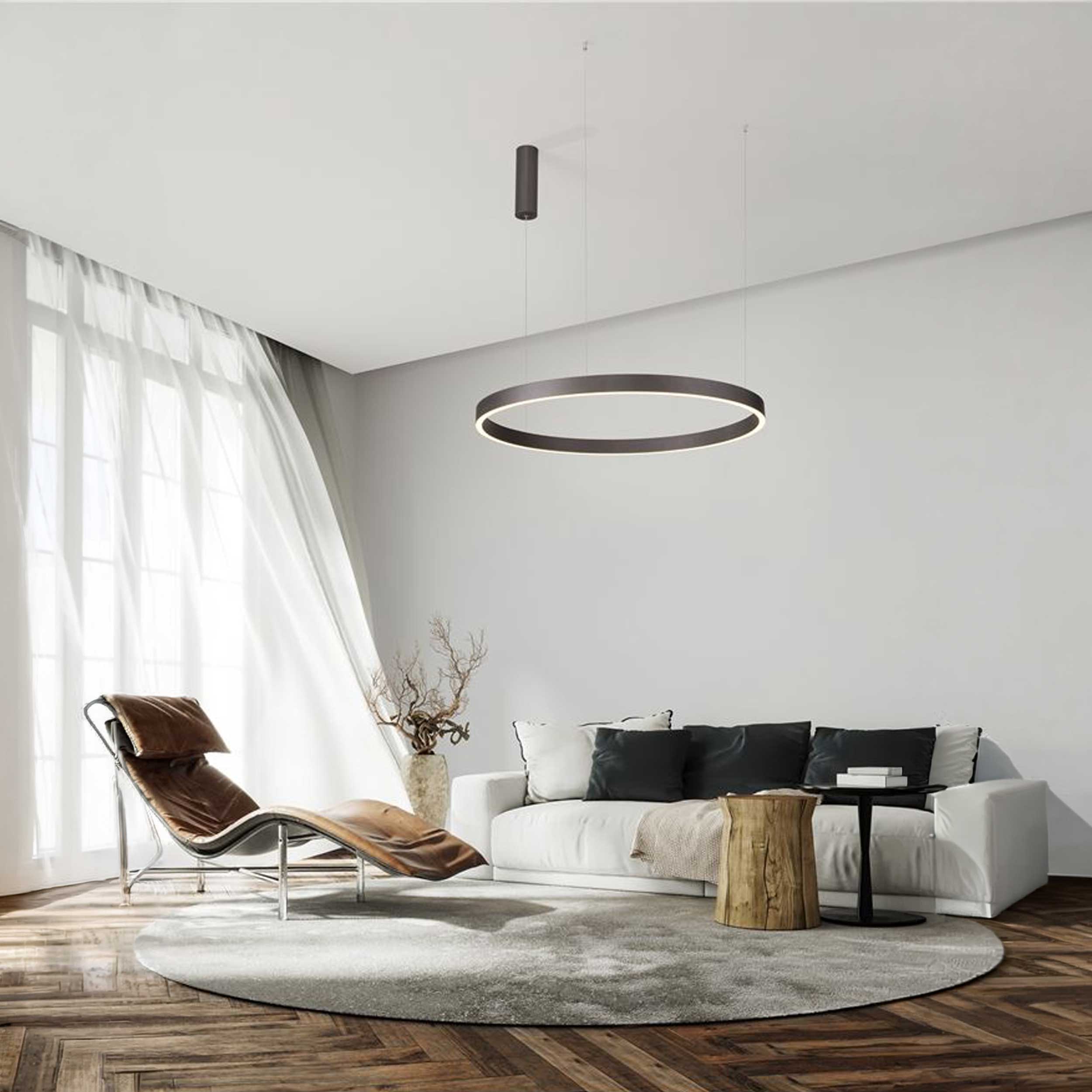 Nova Luce Elowen LED-Pendelleuchte rund