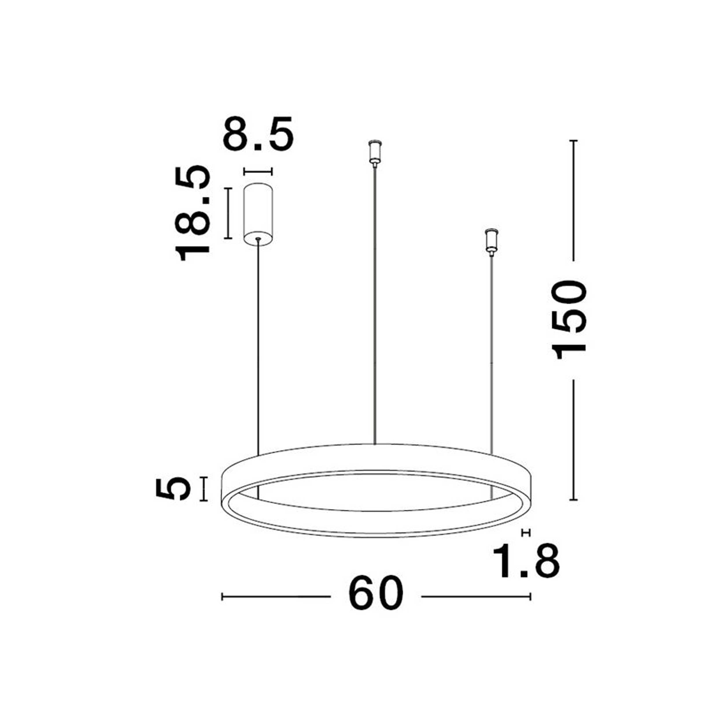 Nova Luce Elowen LED-Pendelleuchte rund
