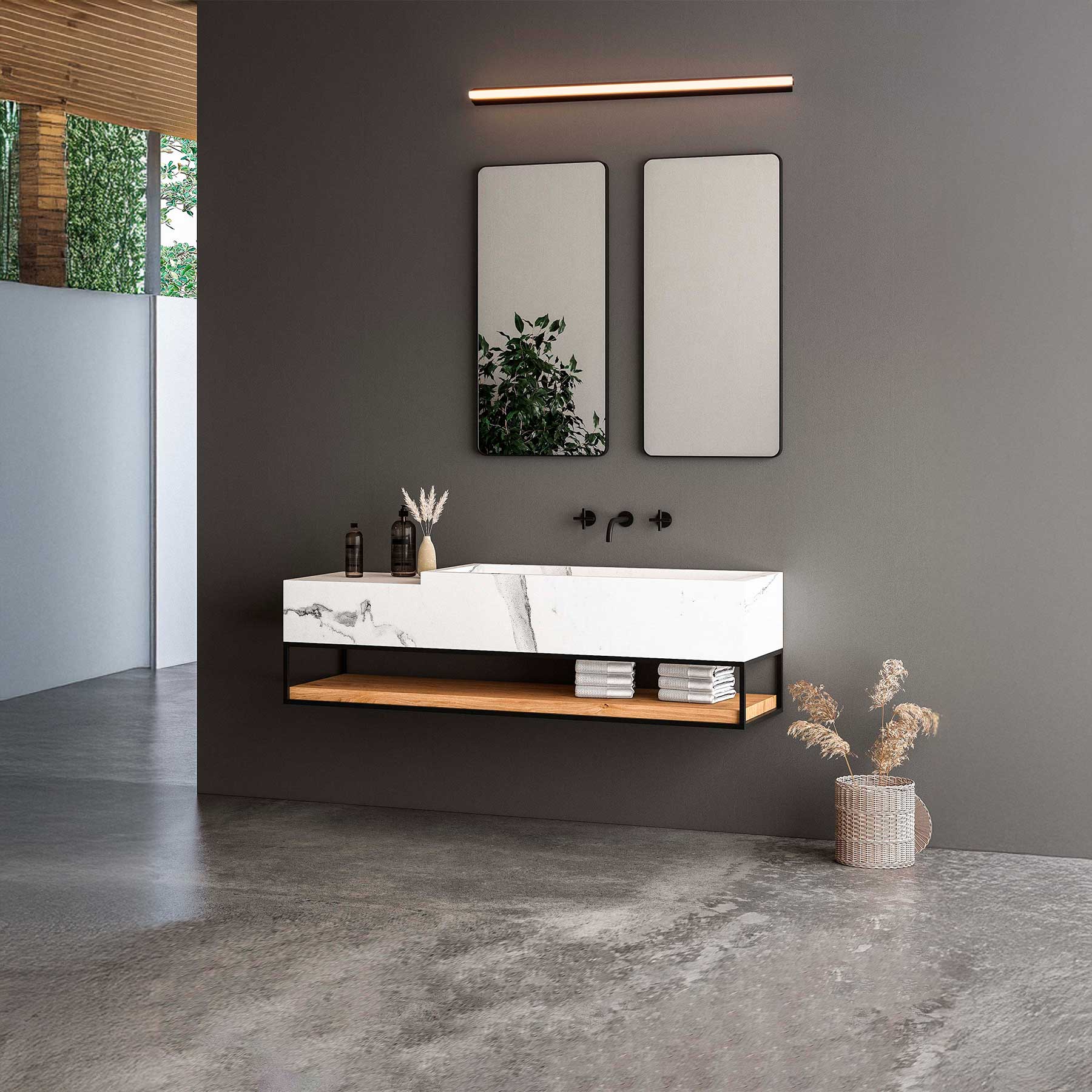 Nova Luce Endo LED nástěnné svítidlo IP44