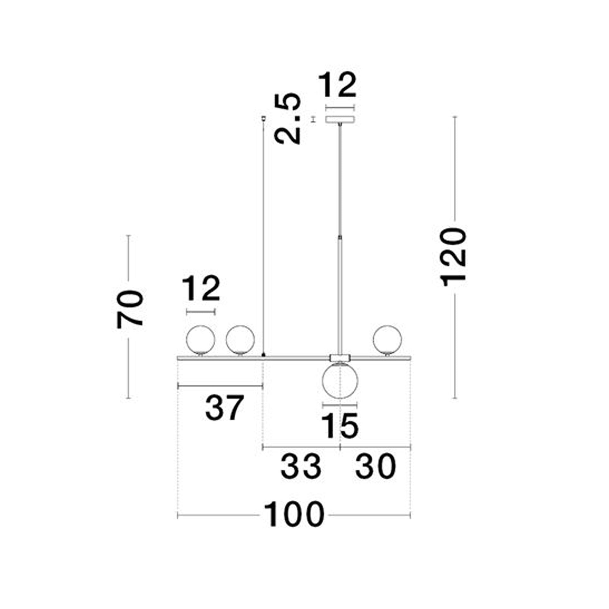 Nova Luce Impero G9 závěsné svítidlo