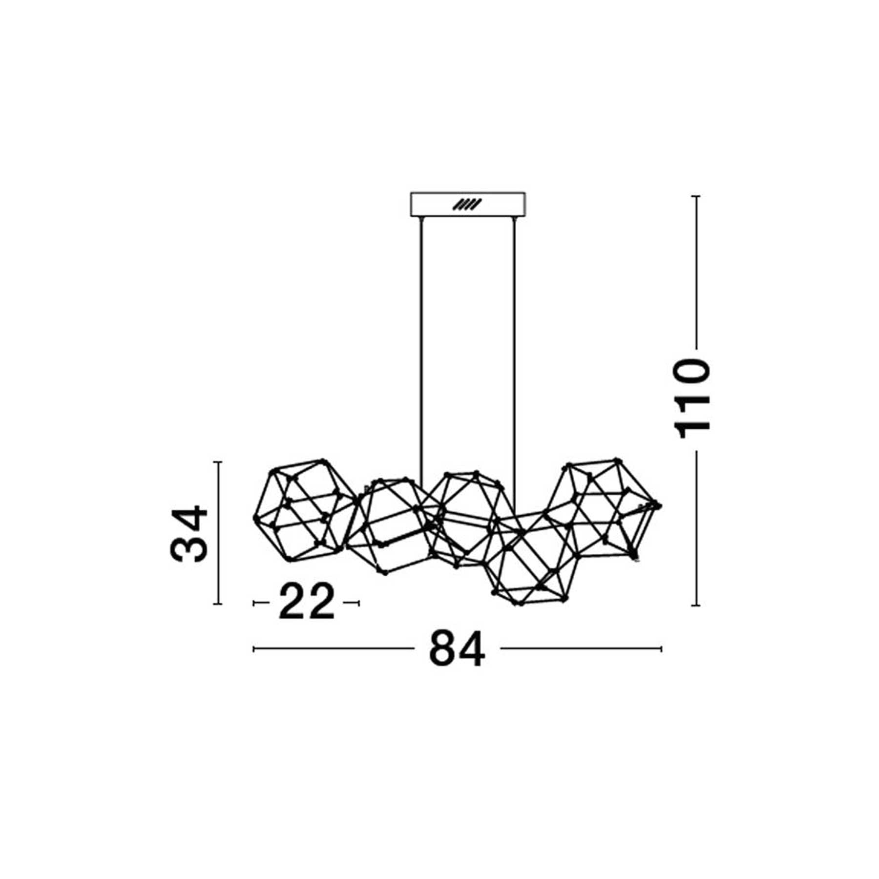 Nova Luce Nebula LED podélné závěsné svítidlo