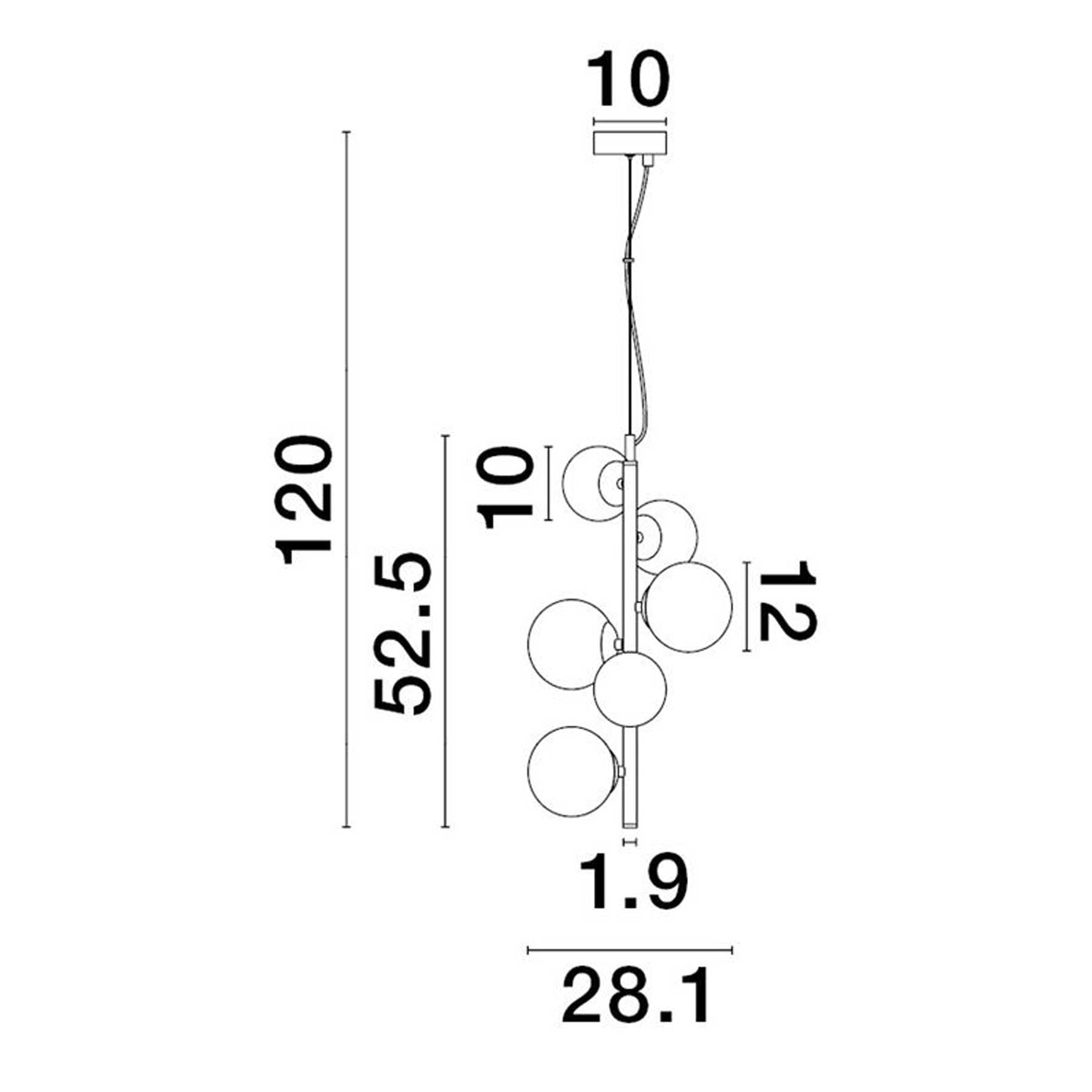 Nova Luce Odillia G9 závěsné svítidlo
