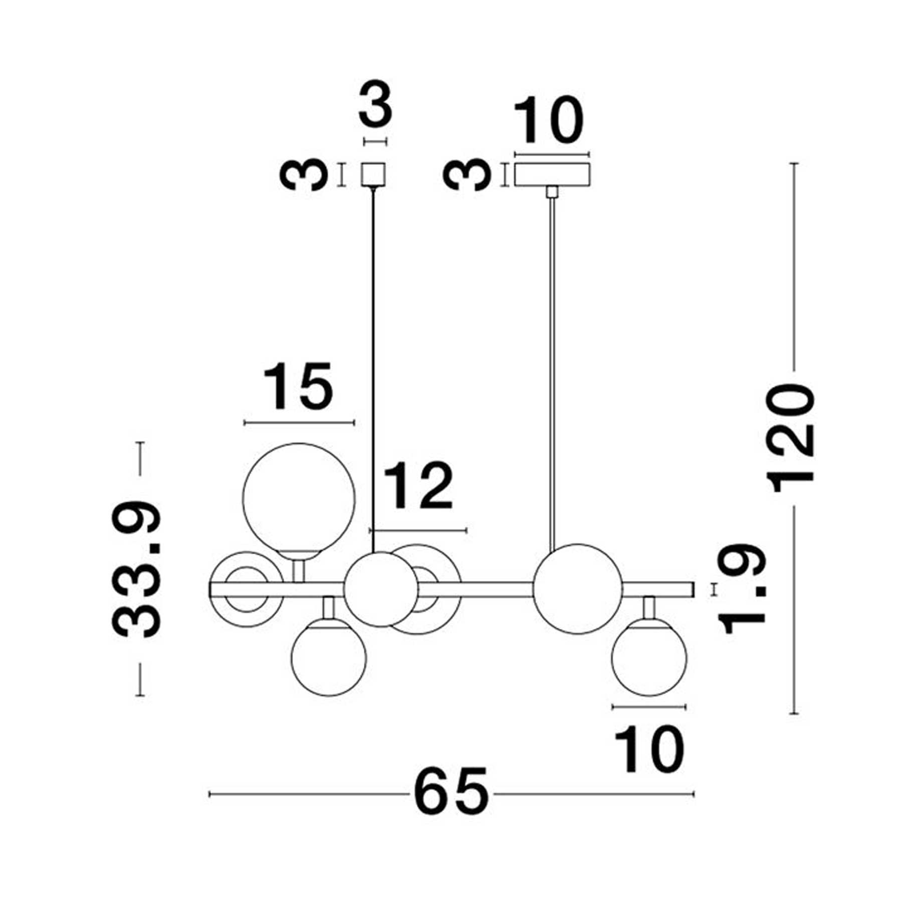 Nova Luce Odillia G9 závěsné svítidlo