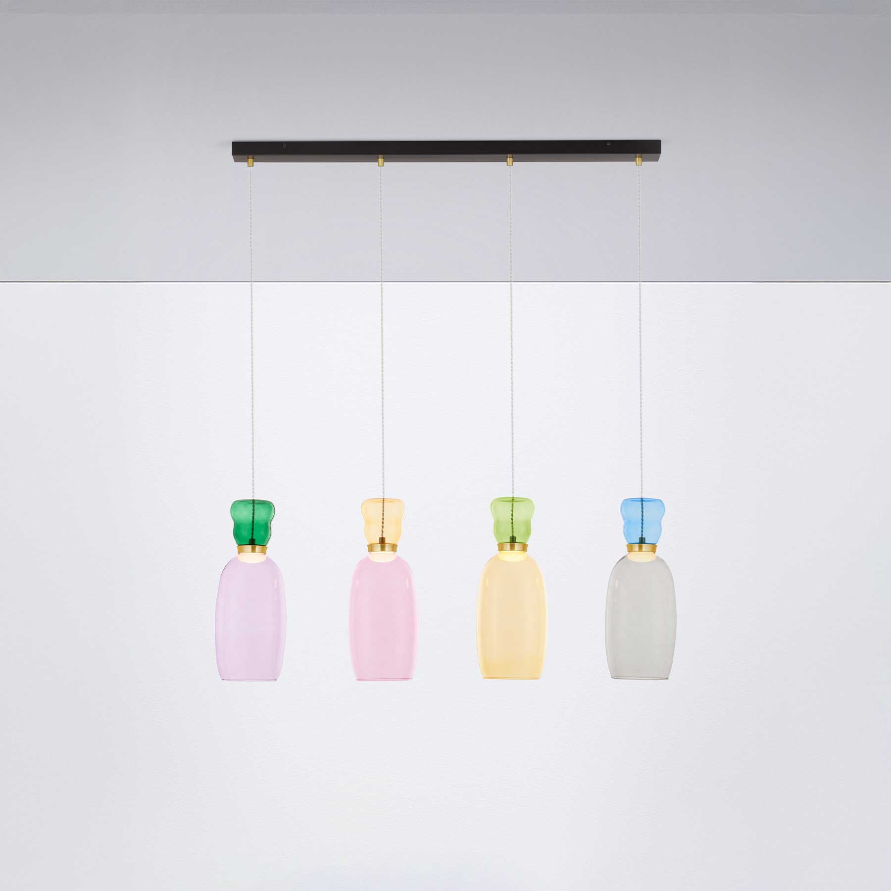 Nova Luce Pluma LED skleněné závěsné svítidlo