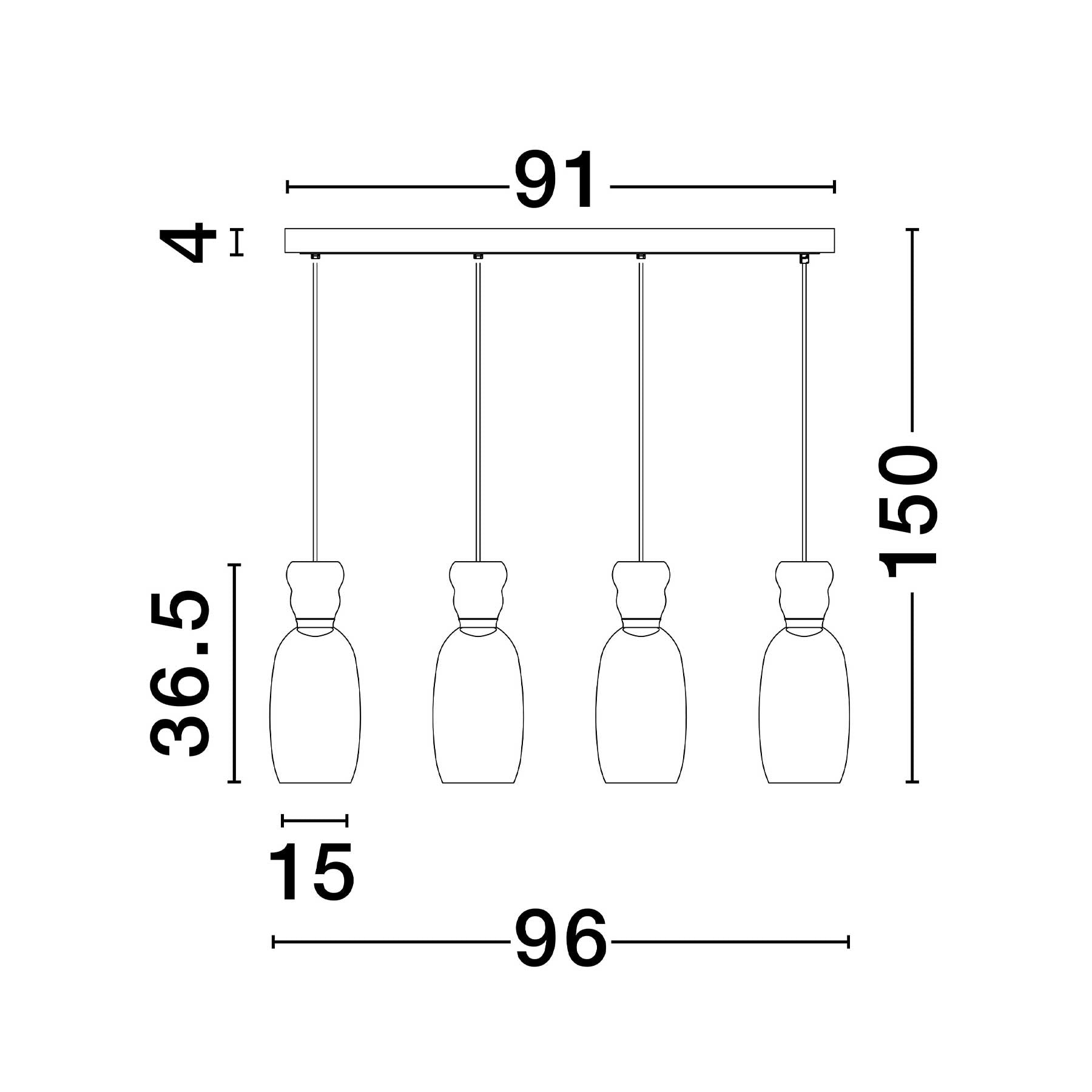 Nova Luce Pluma LED skleněné závěsné svítidlo