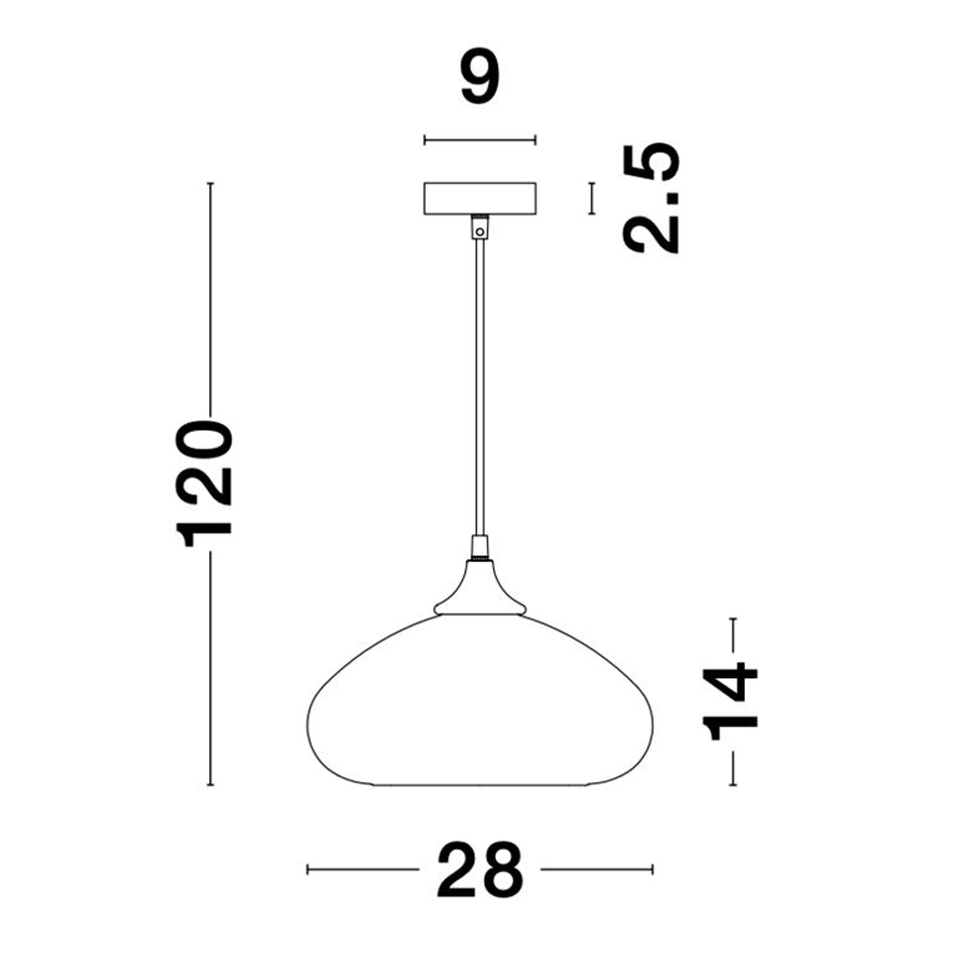 Nova Luce Savaz E27 skleněné závěsné svítidlo