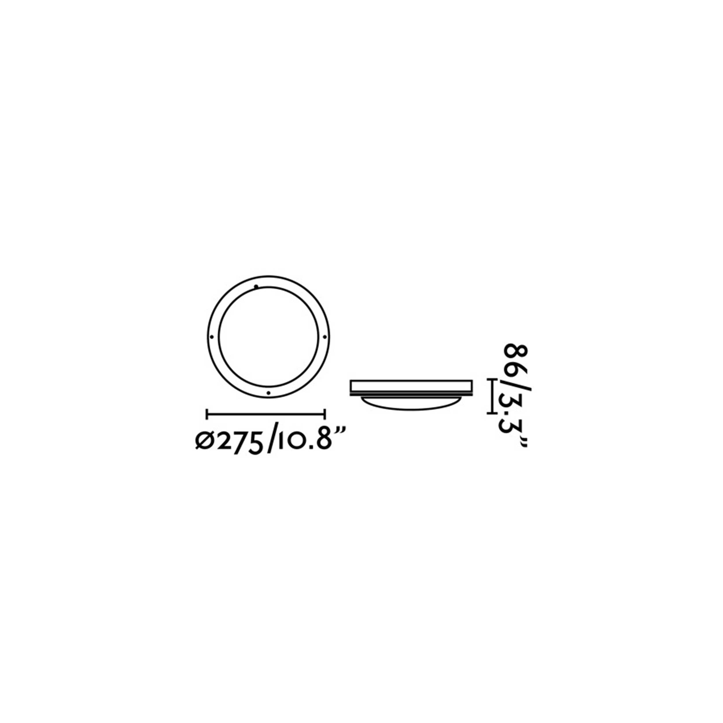 Faro Brume LED glass ceiling light IP44