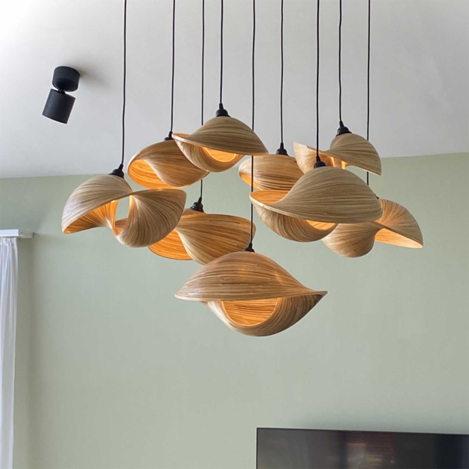 TD Lamps Bamboo E27 bambusové závěsné svítidlo