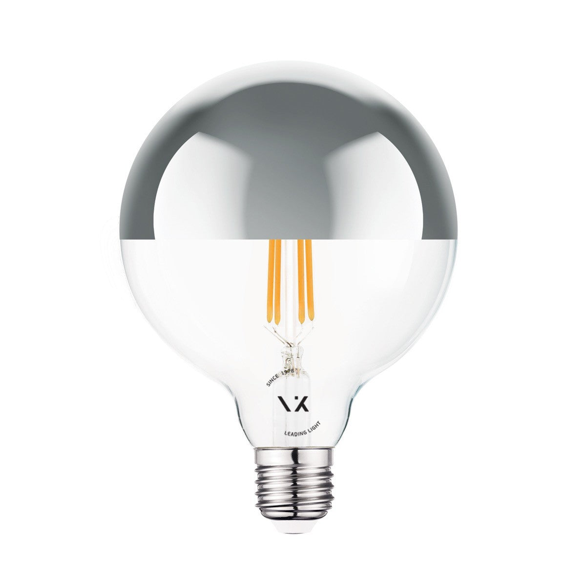 LED-Glühbirne VK Light Globo Filament Silver E27 ø125 2700K 7W dimmbar