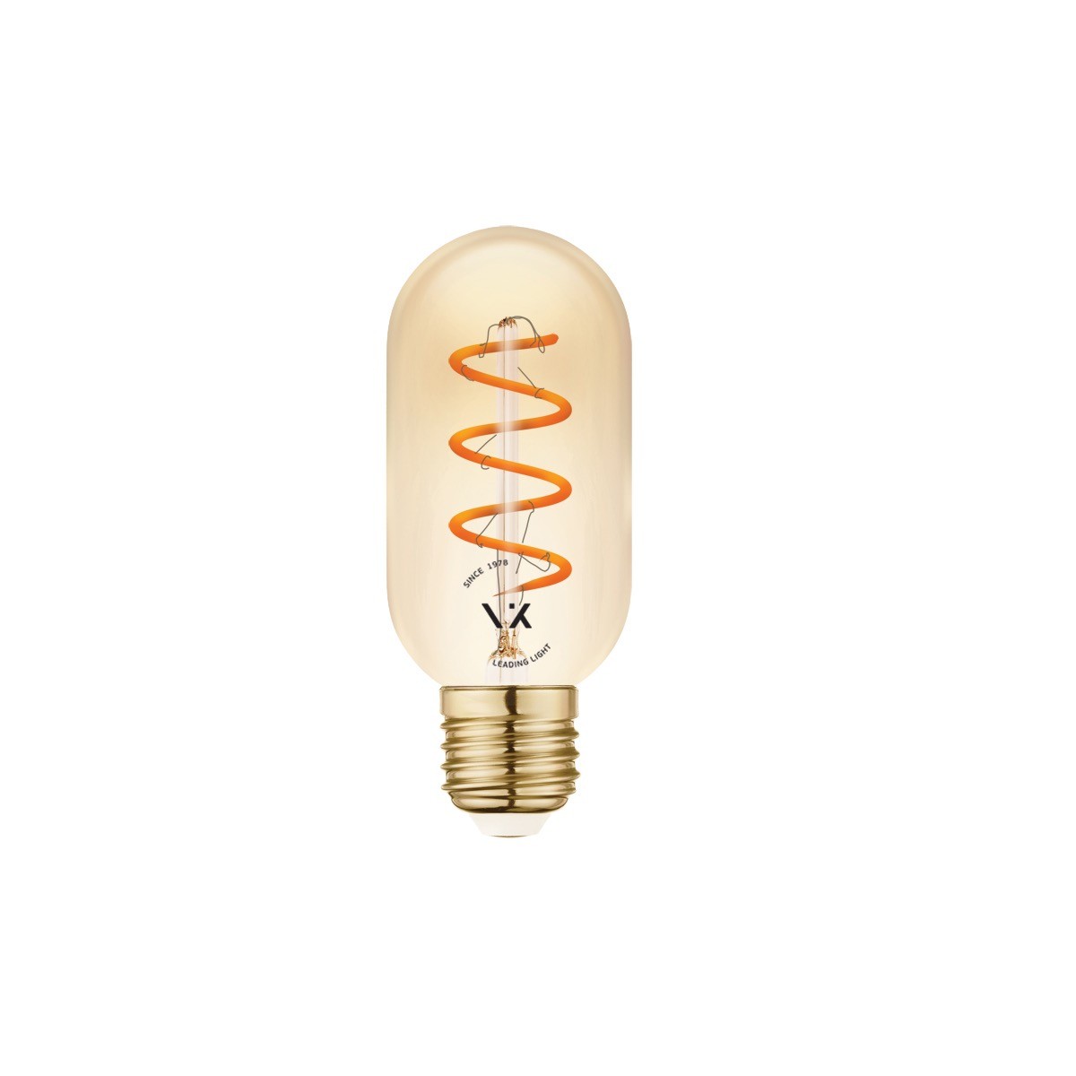 LED-Glühbirne VK Light Spiral Filament Amber-T45 E27 2200 K 4,5 W dimmbar
