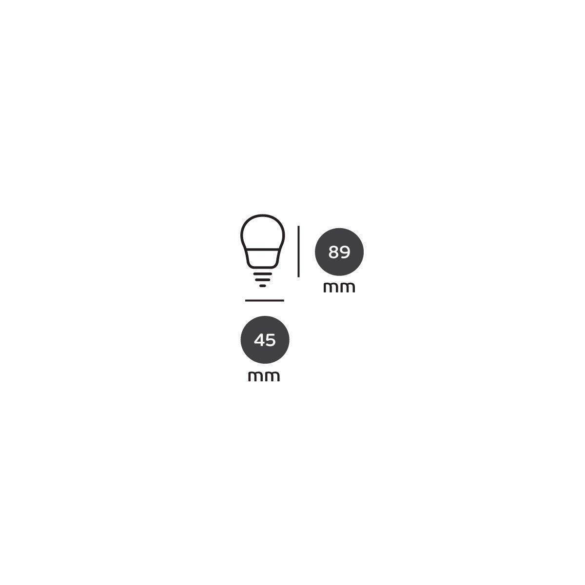 LED-Glühbirne VK Light Mini Globe Plastic E14 ø45 9 W