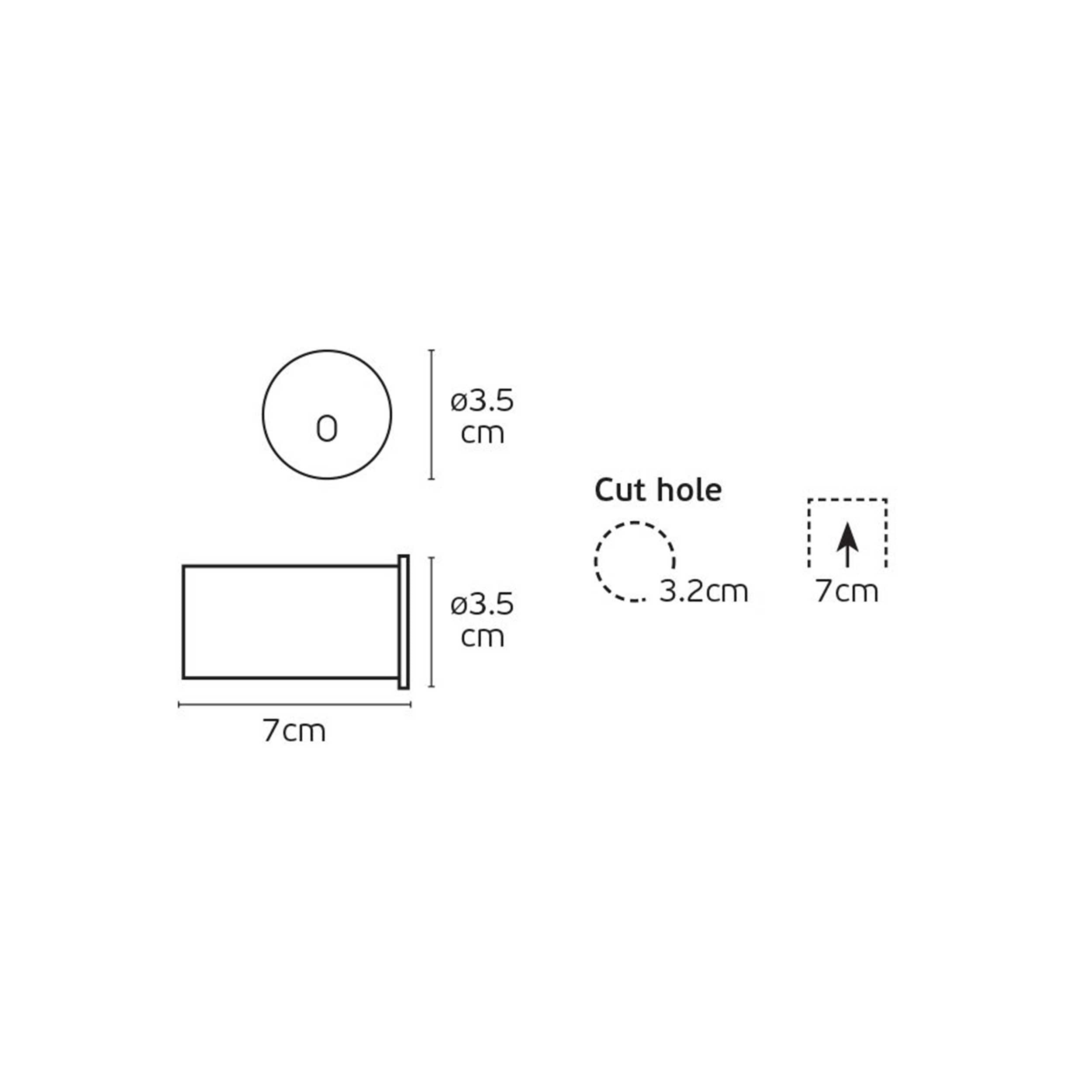 VK Light Fune LED Einbauleuchte für Treppenhäuser <i data-tl='E1AE5D27'>rund IP67