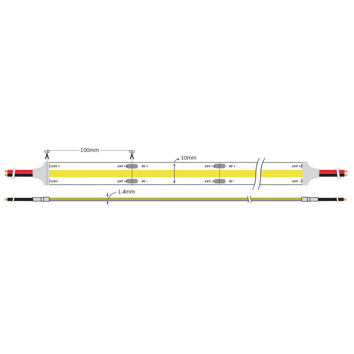 COB-LED-Streifen 24 V CRI90 IP20 (5 m)