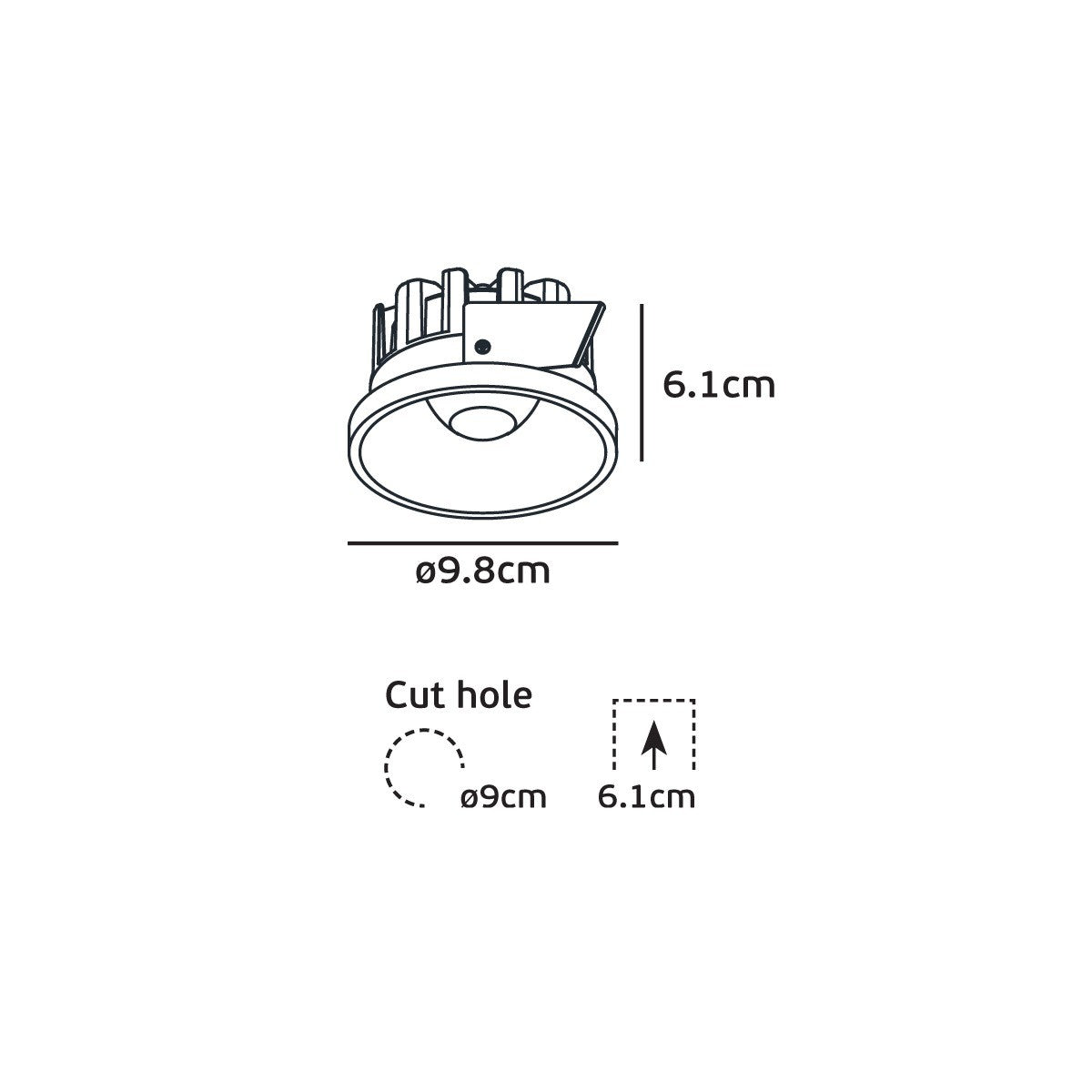 VK Light Poc LED Einbauleuchte IP44